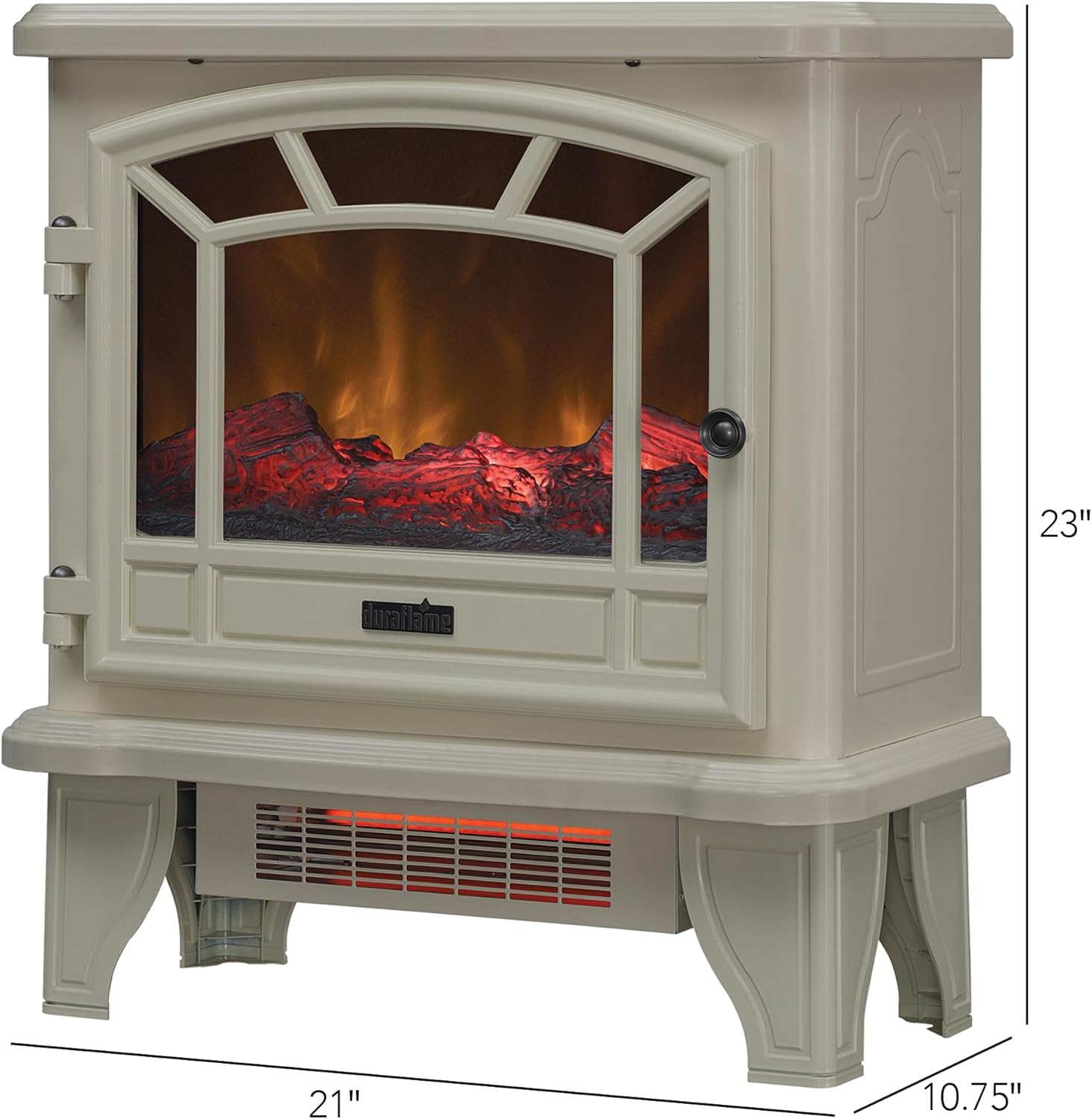 Duraflame Infrared Quartz Electric Fireplace Stove Heater Cream