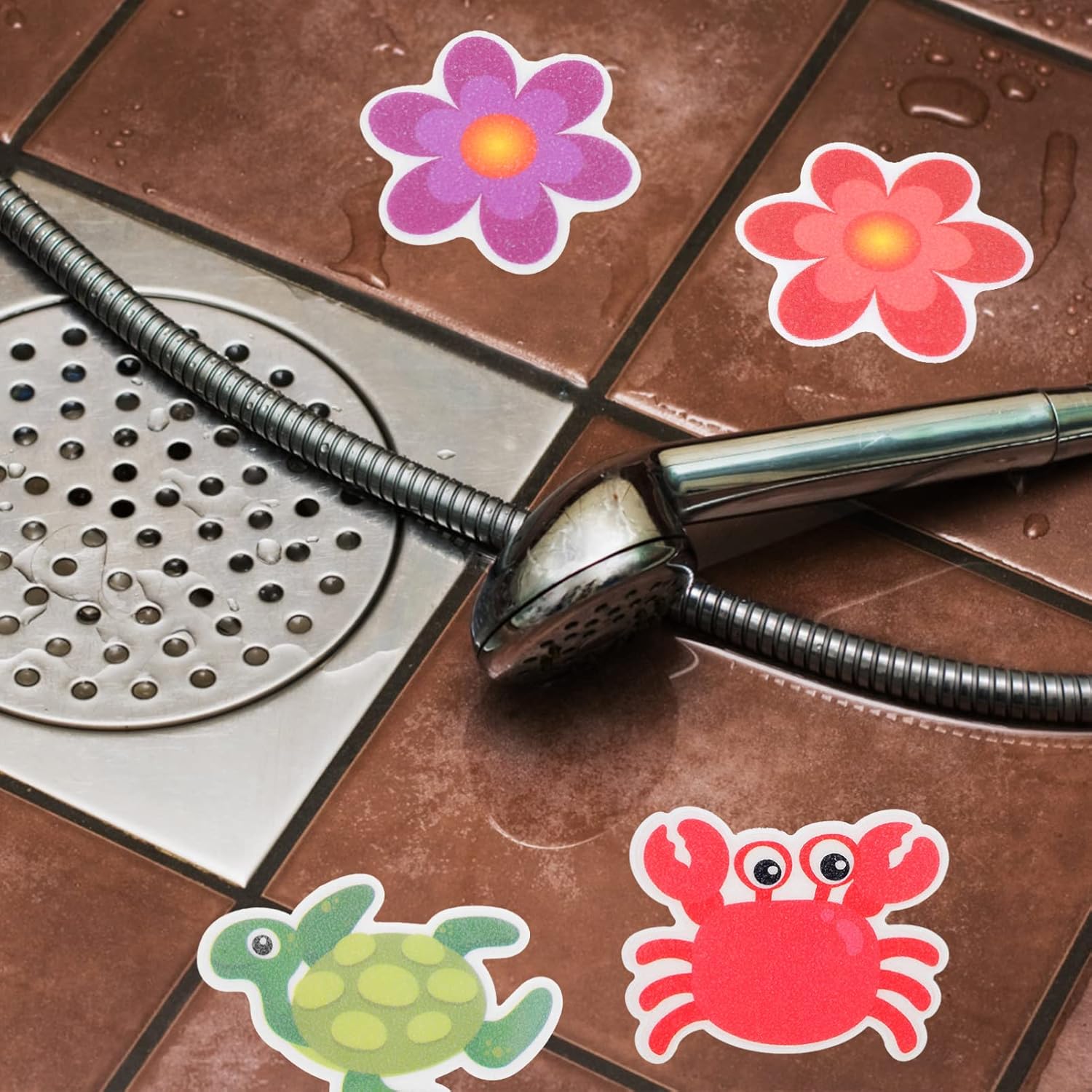 1Set Life Non Slip Bathroom Sticker Decals for Bathtub with Scraper
