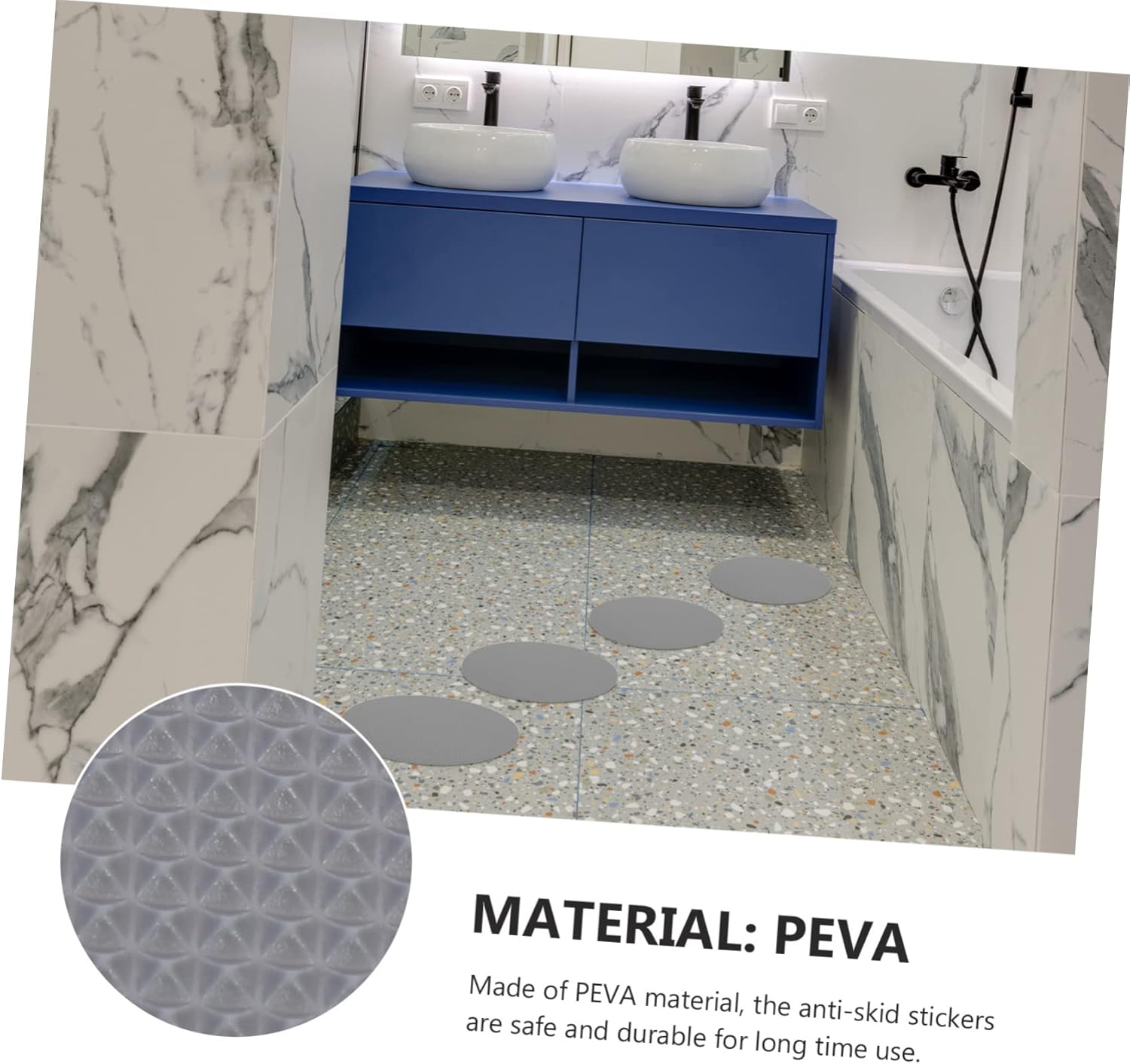 Non-Slip Bathtub Stickers 20 Sheets Sturdy Self-Adhesive