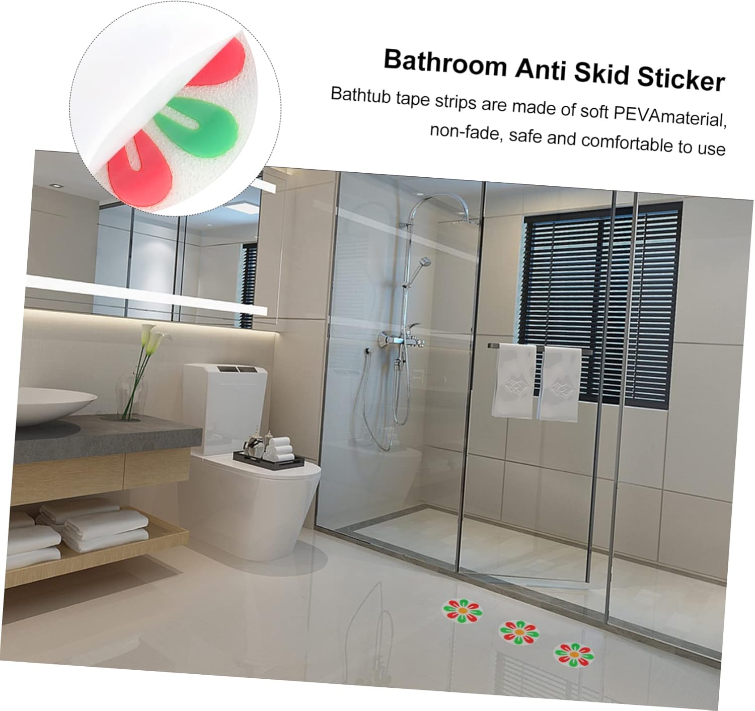 Ciieeo 10pcs Bathtub Anti-Slip Stickers for Safety
