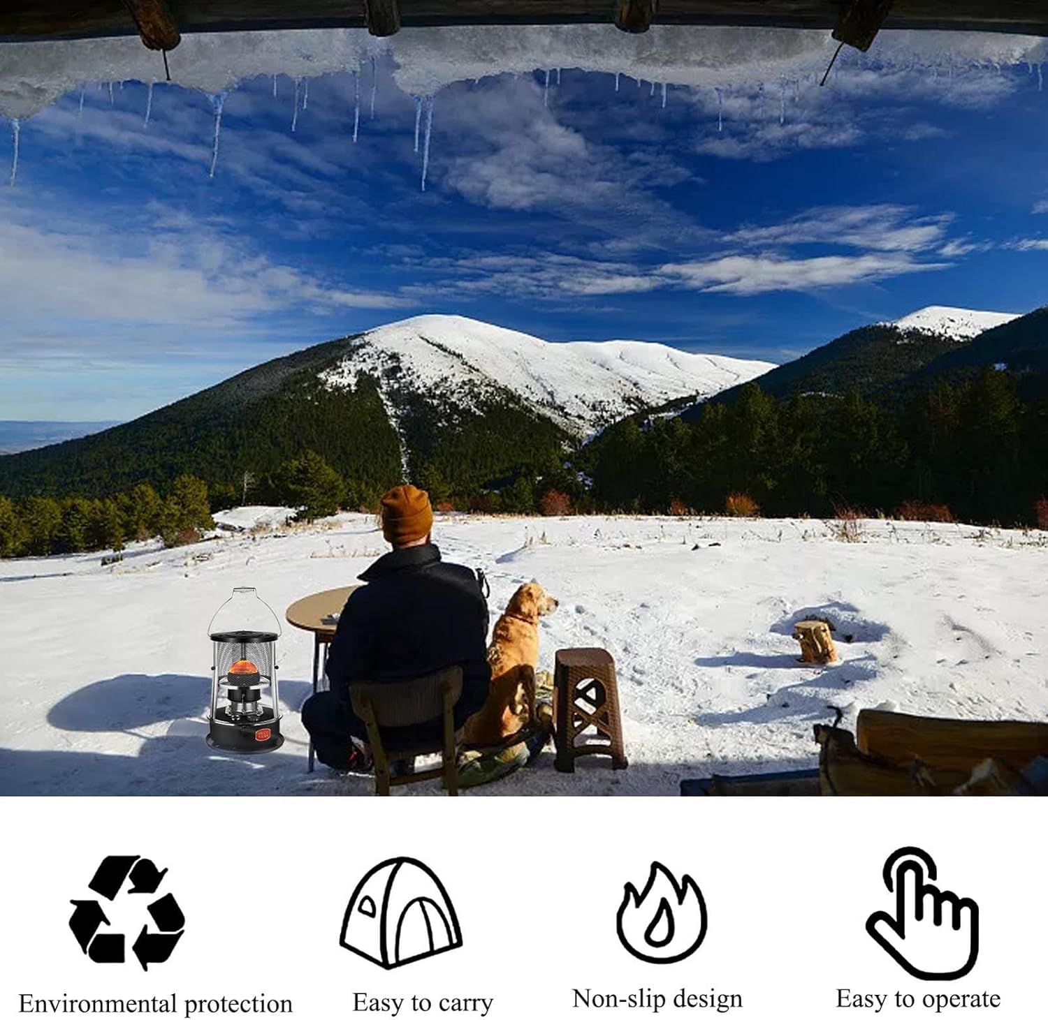 DuANgu 46L Kerosene Heater - Indoor Outdoor Portable with Stove Bag