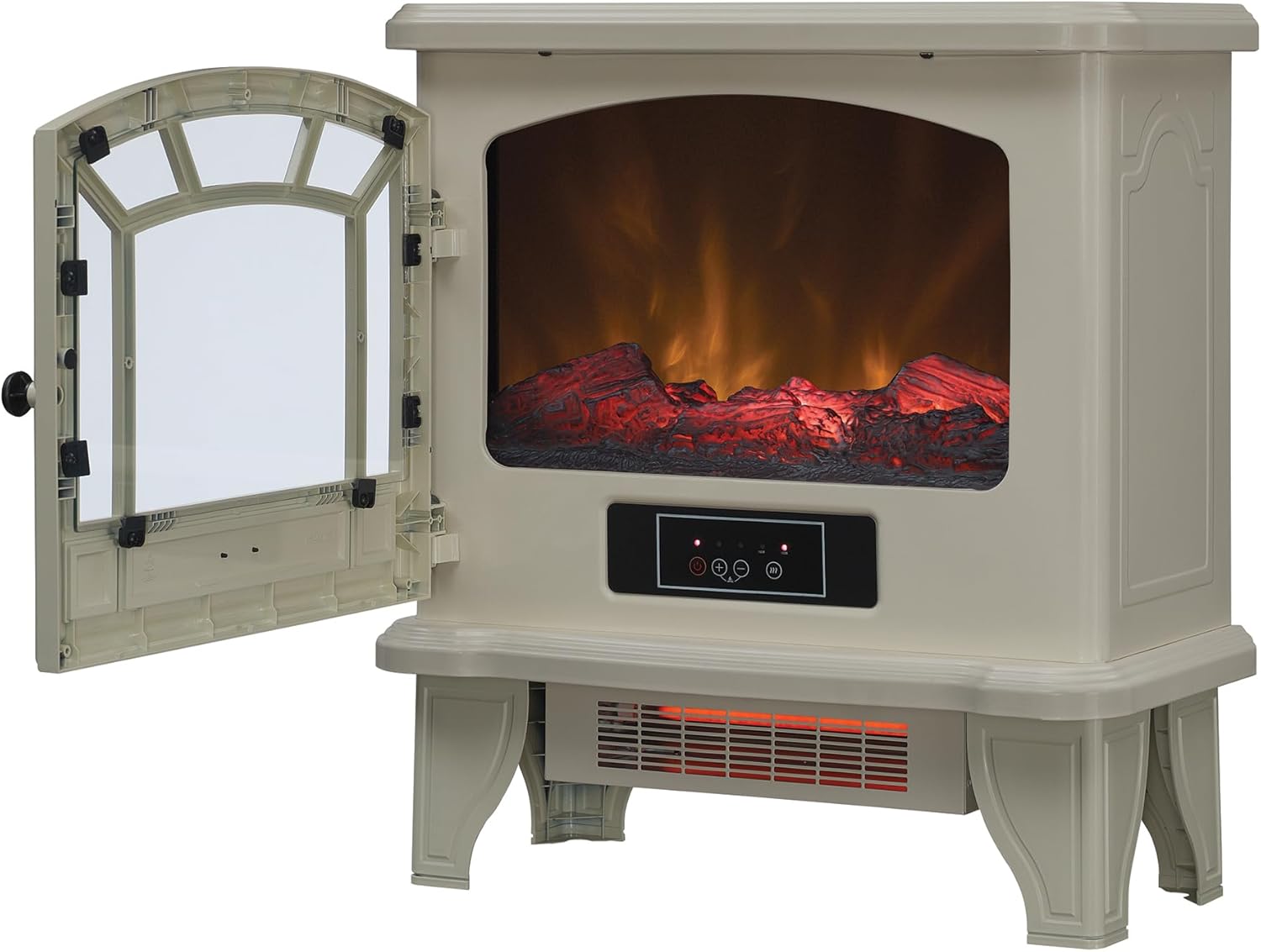 Duraflame Infrared Quartz Electric Fireplace Stove Heater Cream