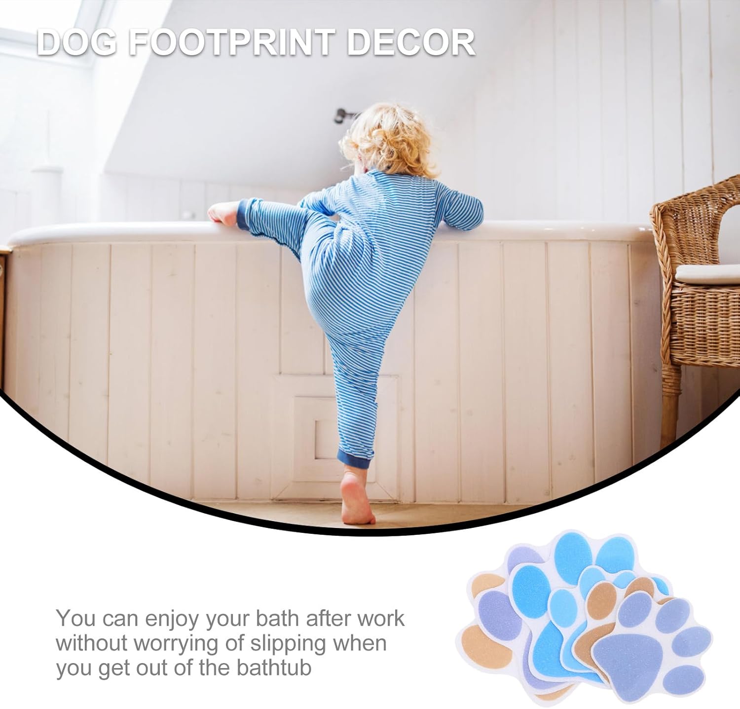 DECHOUS 6pcs Bathroom Non-Slip Stickers