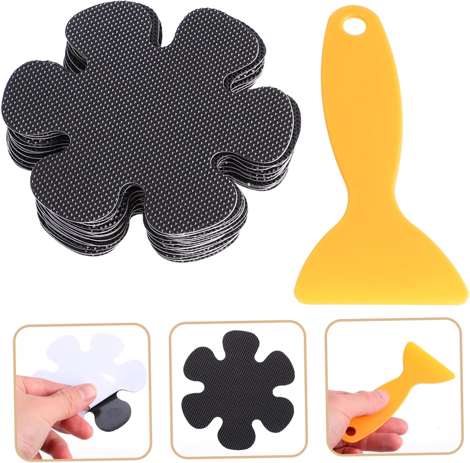 CAXUSD Flower Bathtub Stickers 20pcs Non-Slip Mat Set