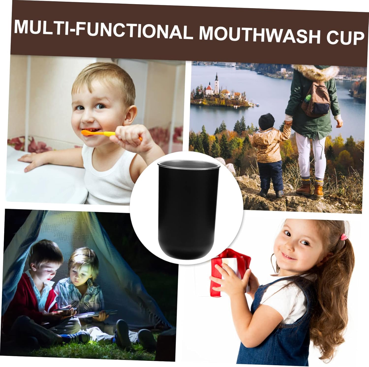 HOOTNEE 2pcs Stainless Steel Toothbrush Holder