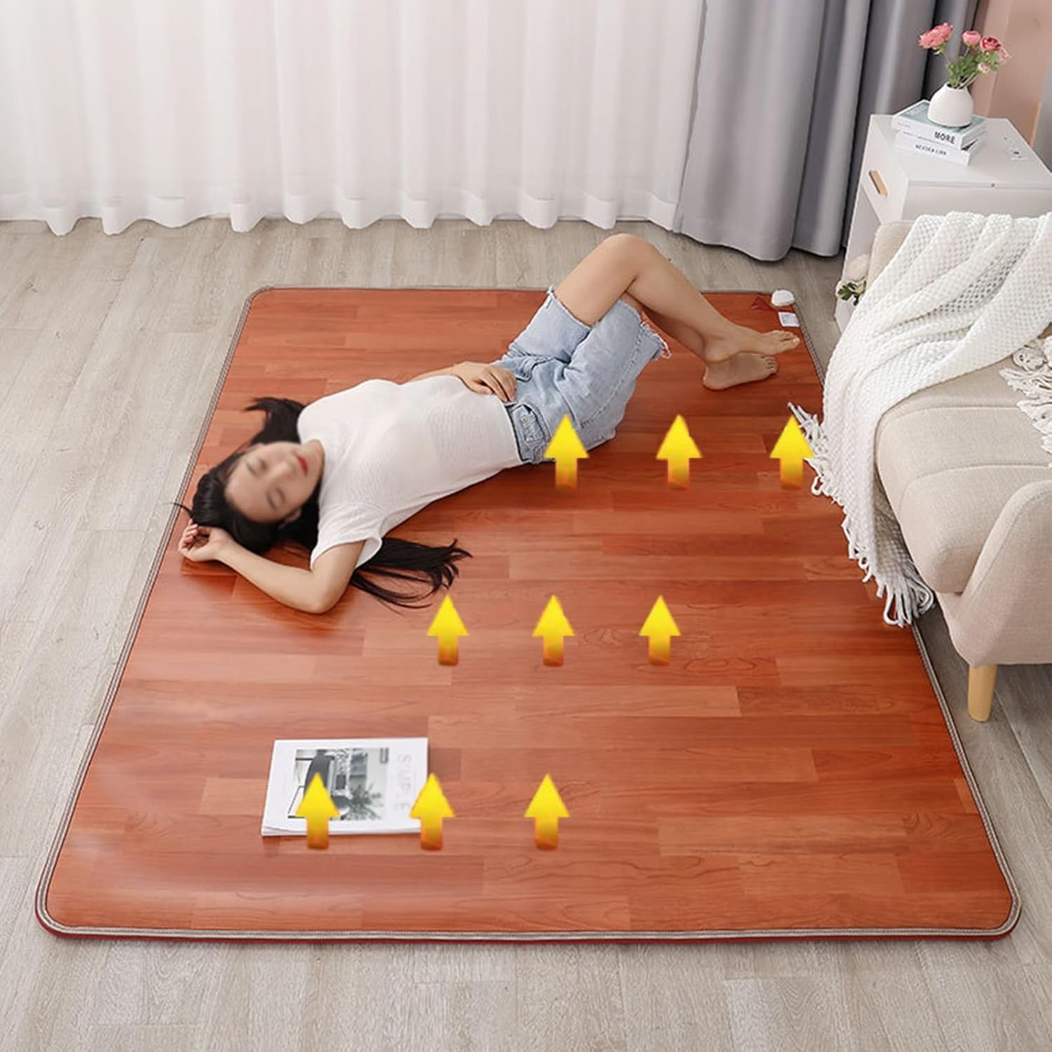 Labasuan Electric Floor Mat Under Desk 180x200CM Heated Pad