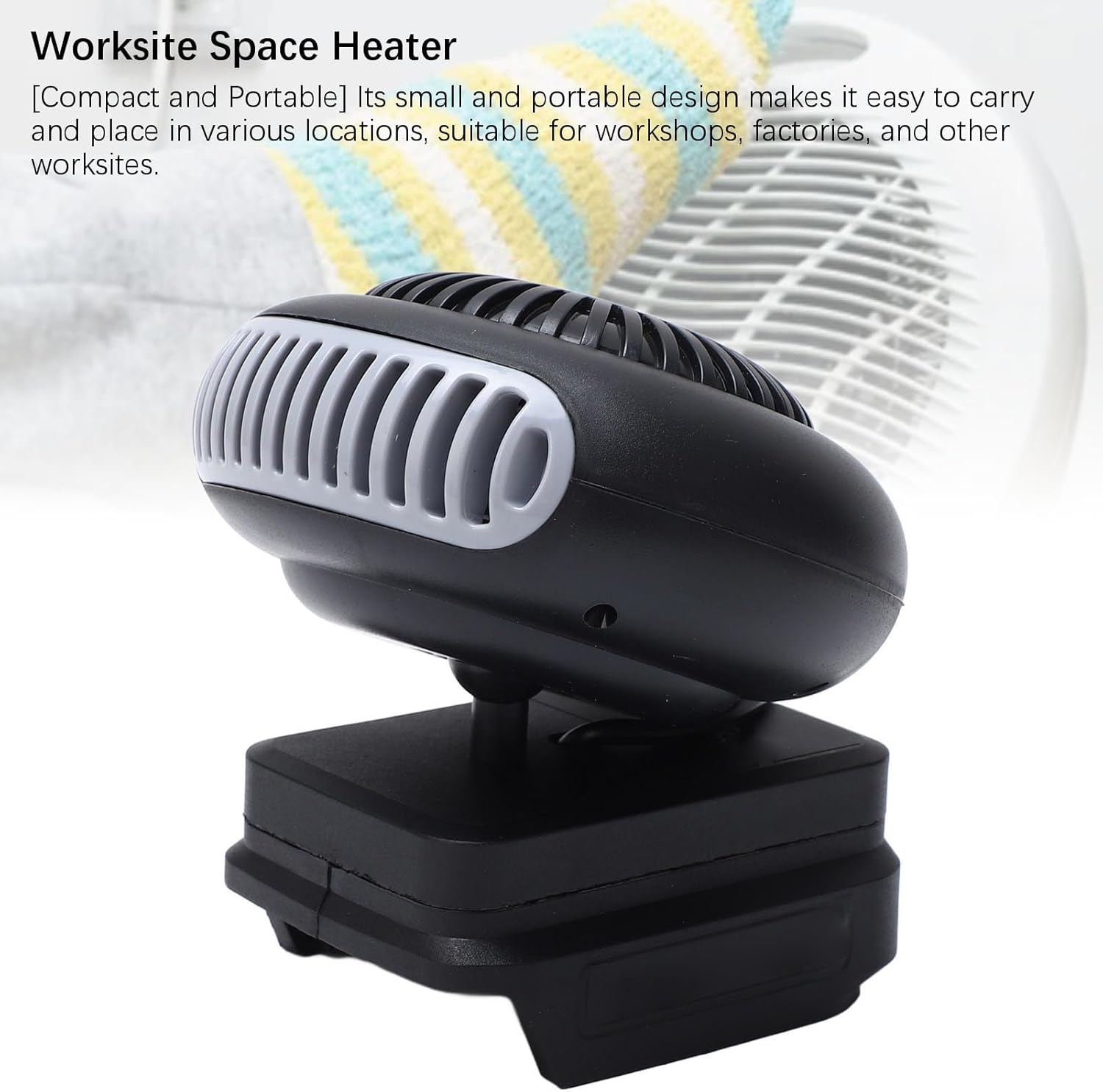 Walfront 170W Portable Battery Space Heater with 2 Temperature Settings