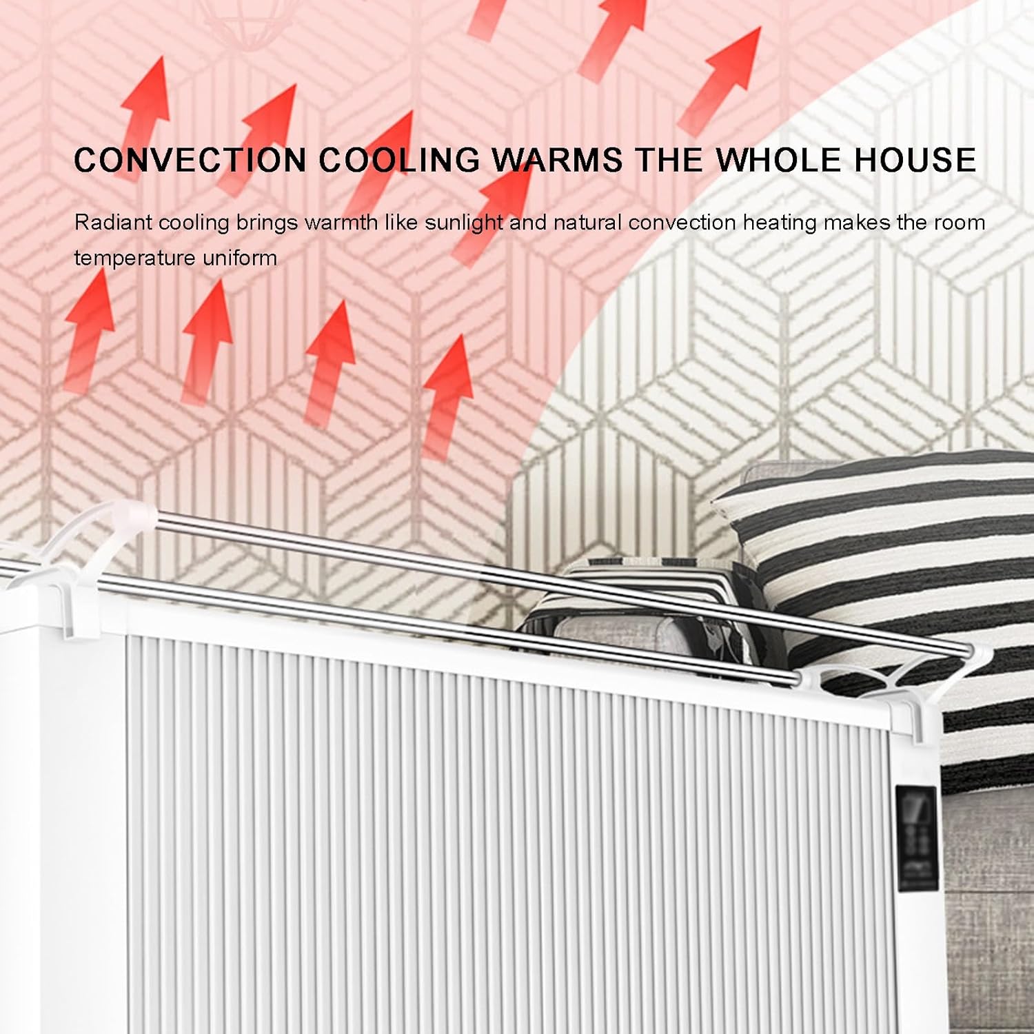 Wall Mounted Space Heater with Carbon Fiber and Auto Shutoff