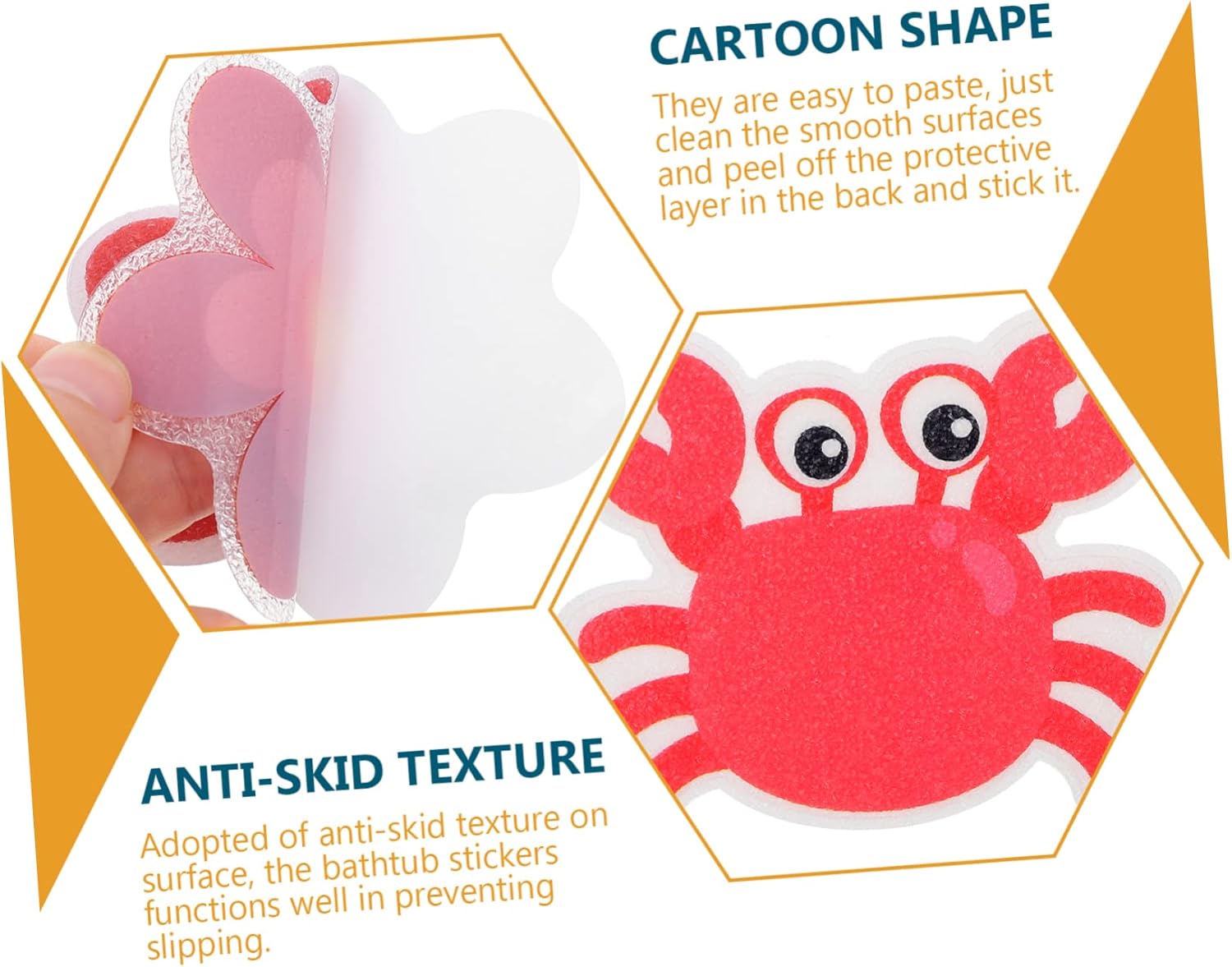 Yardenfun 1Set Life Slip Bathtub Stickers with Scrapers