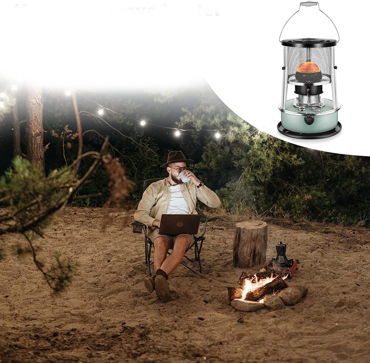 Bcofo Kerosene Heater Stainless Steel Portable Indoor Non Electric