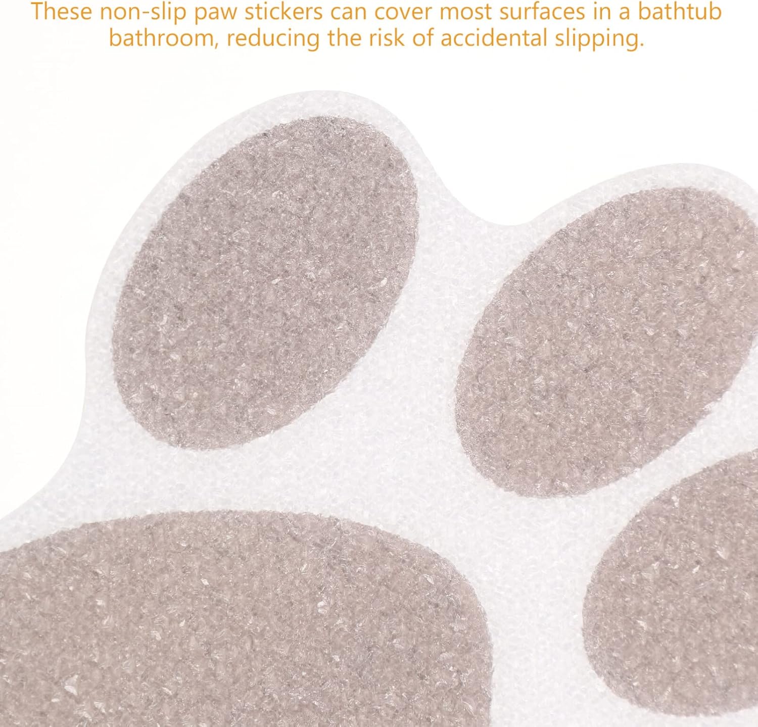 Kisangel 10pcs Bathtub Anti-Slip Stickers with Paw Designs