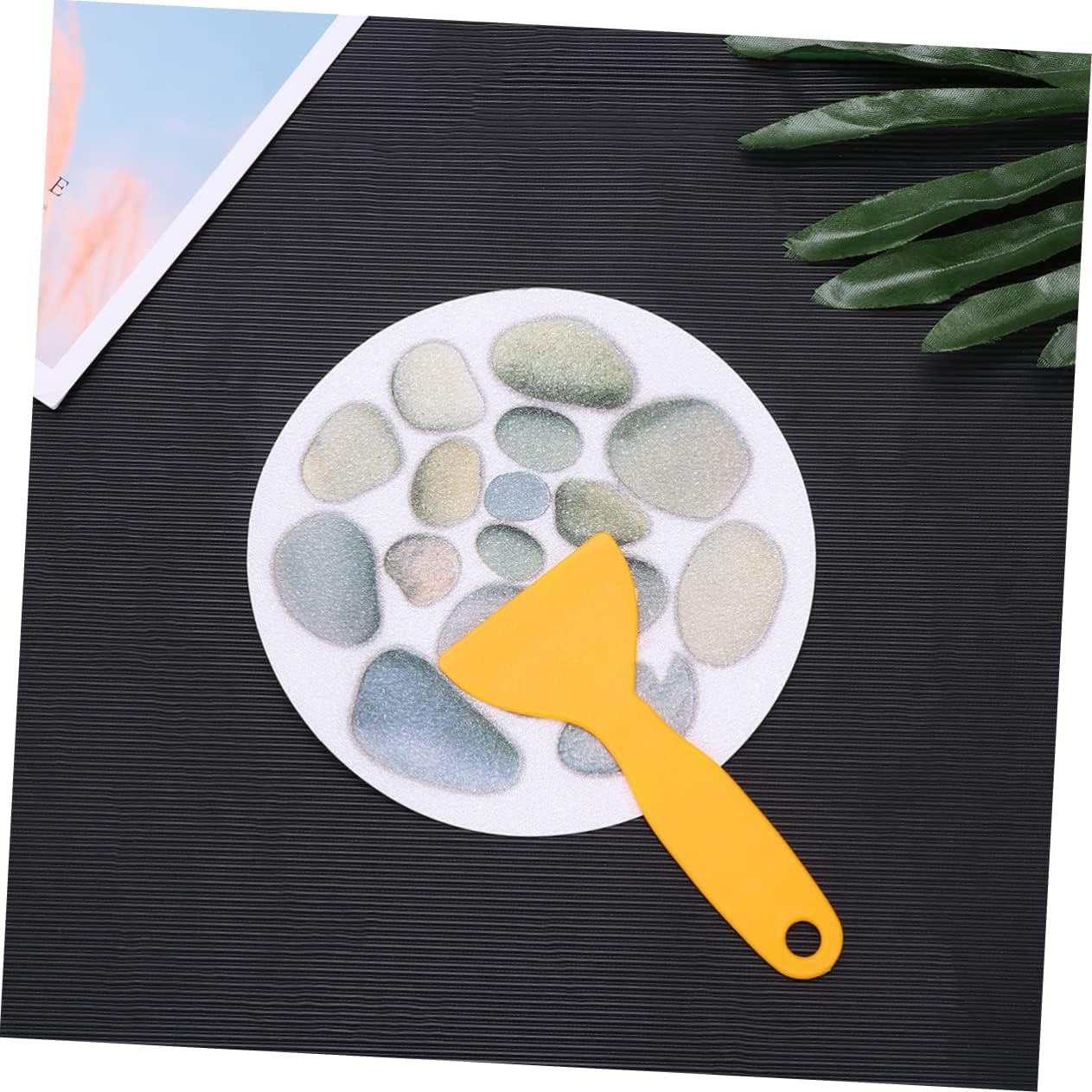 4PCS Anti-Slip Bathroom Stickers with Stone Pattern