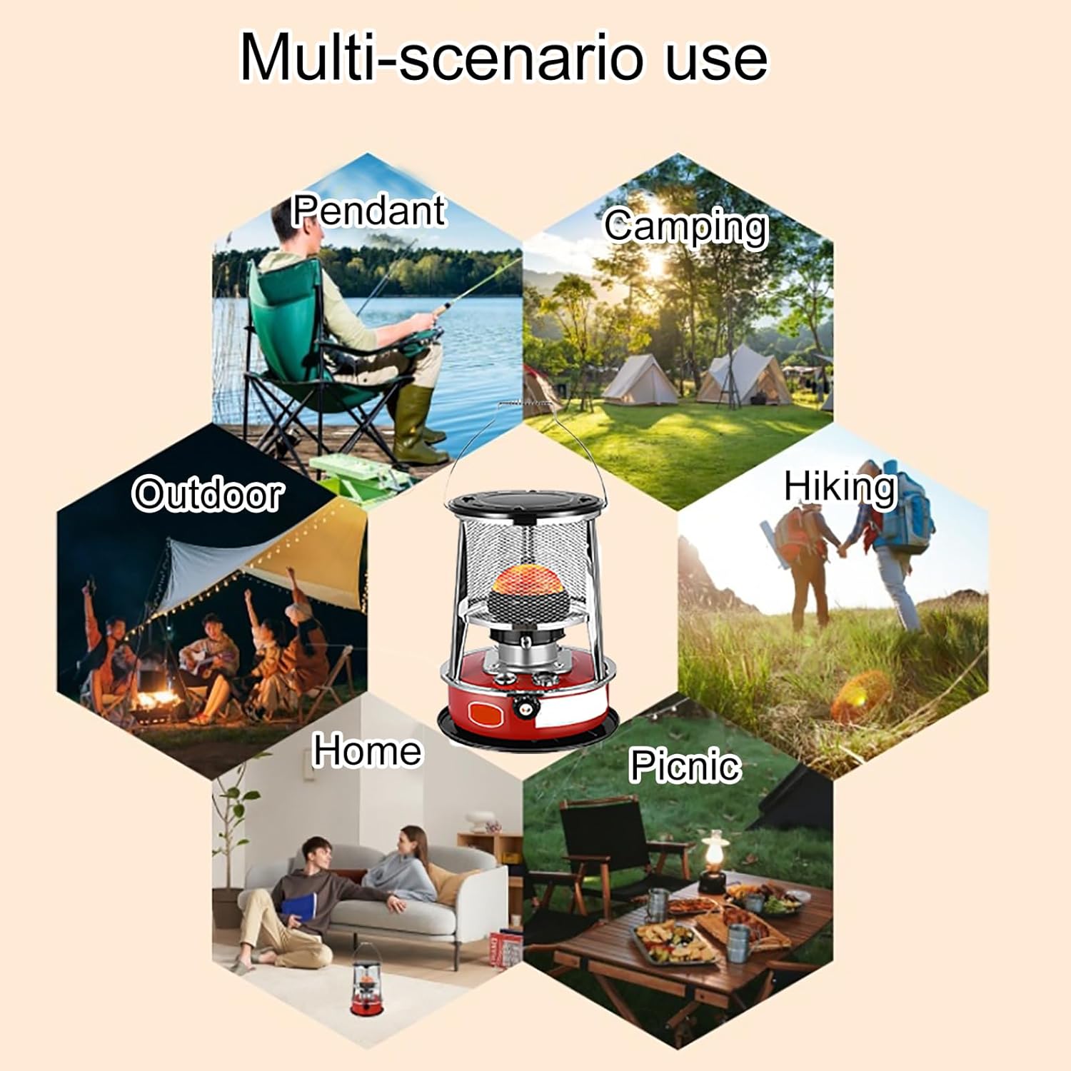 SUZEPER Kerosene Heater - Portable Efficient Smoke-Free