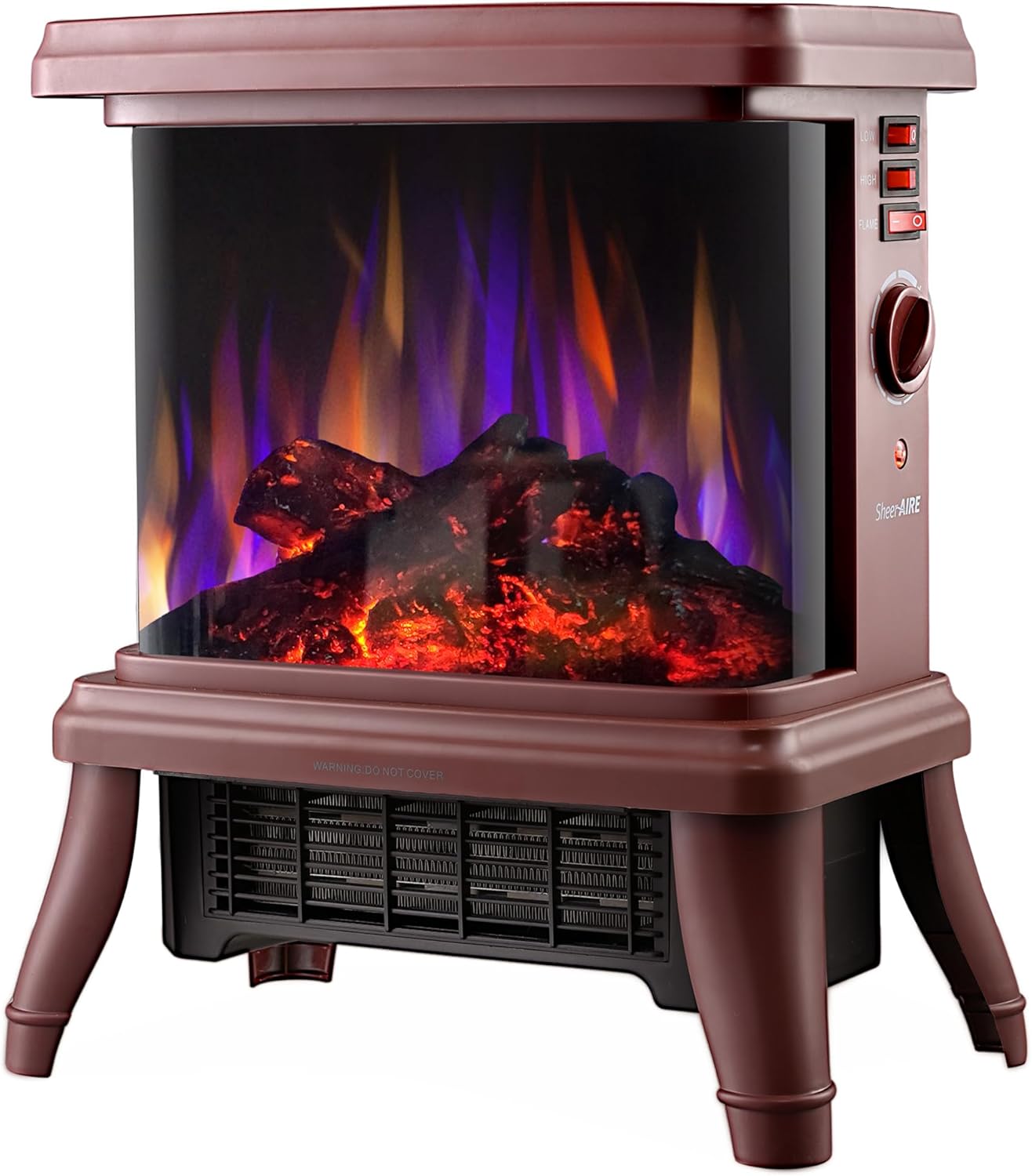 SheerAIRE 18 Electric Fireplace with Flame Effect and 3-Speed Heating