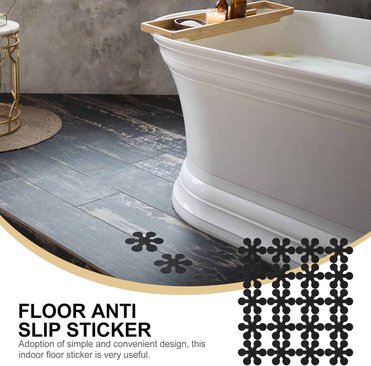 Non-Slip Bath Stickers 20pcs for Safety Decor