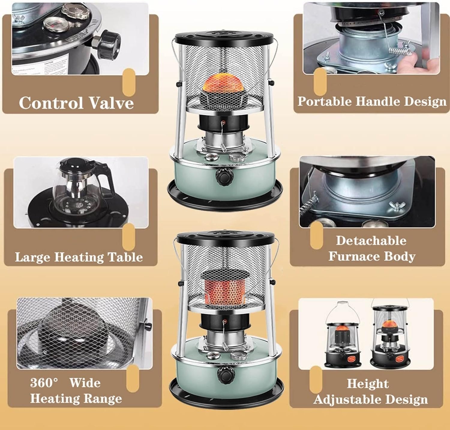 DuANgu Kerosene Heater Stove for Camping and Indoor Use