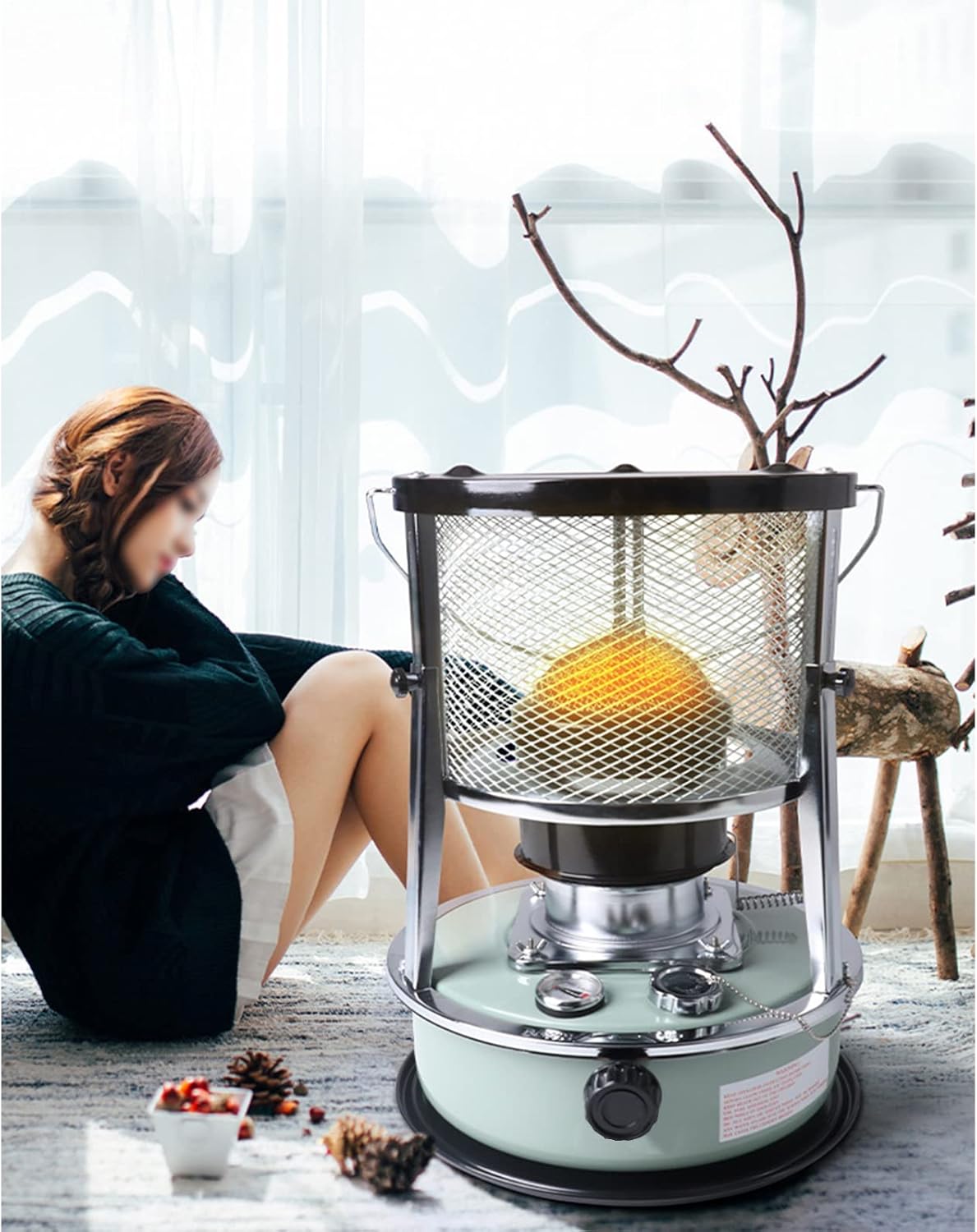 TRGCJGH Red Kerosene Heater 52L Compact Lightweight