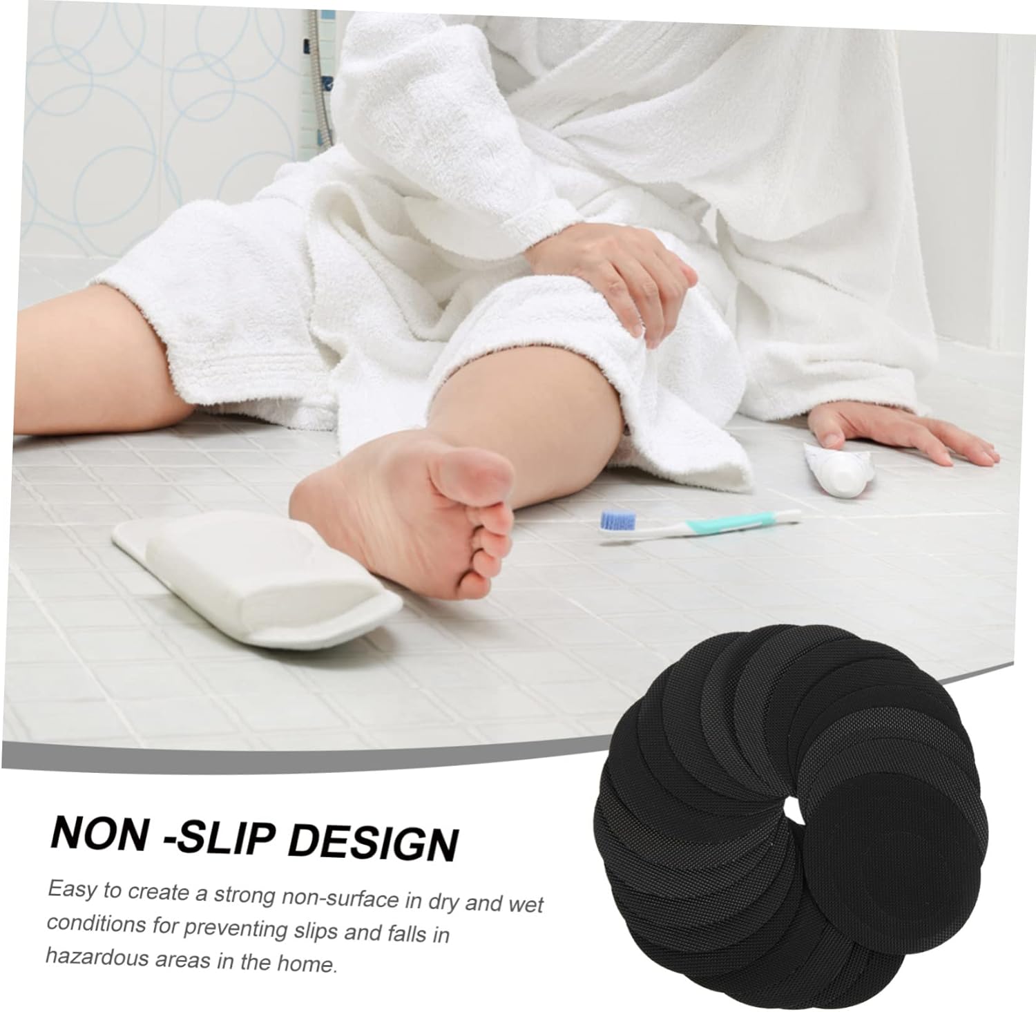 Luxshiny Non-Slip Bathtub Stickers 20 Sheets Peva Decals