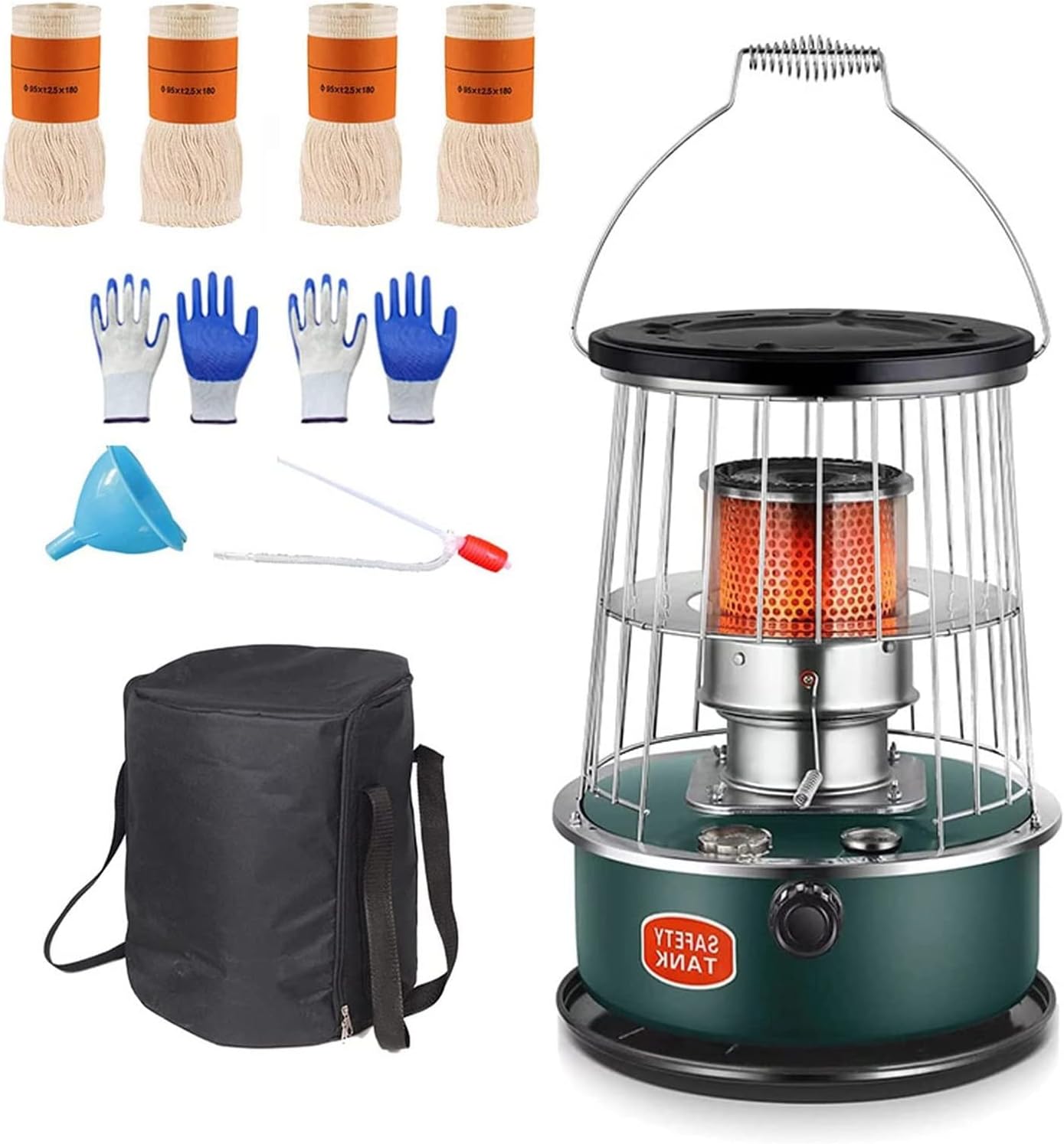 DUTIL Mini Kerosene Stove 6L 4 Wicks Smokeless Space Heater