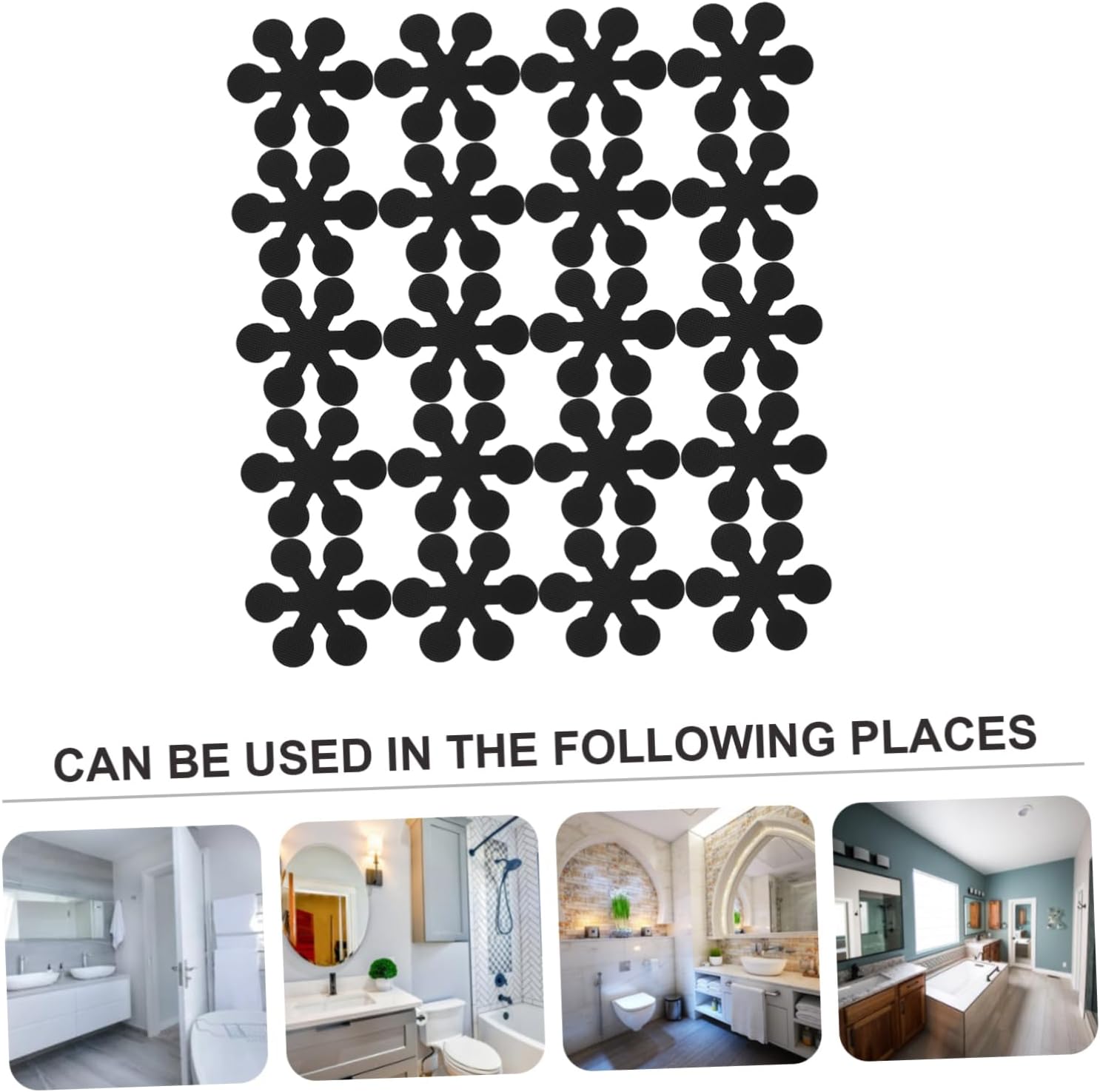 Non-Slip Stickers for Bathtub 20 Pieces Snowflake Design Safety Strips