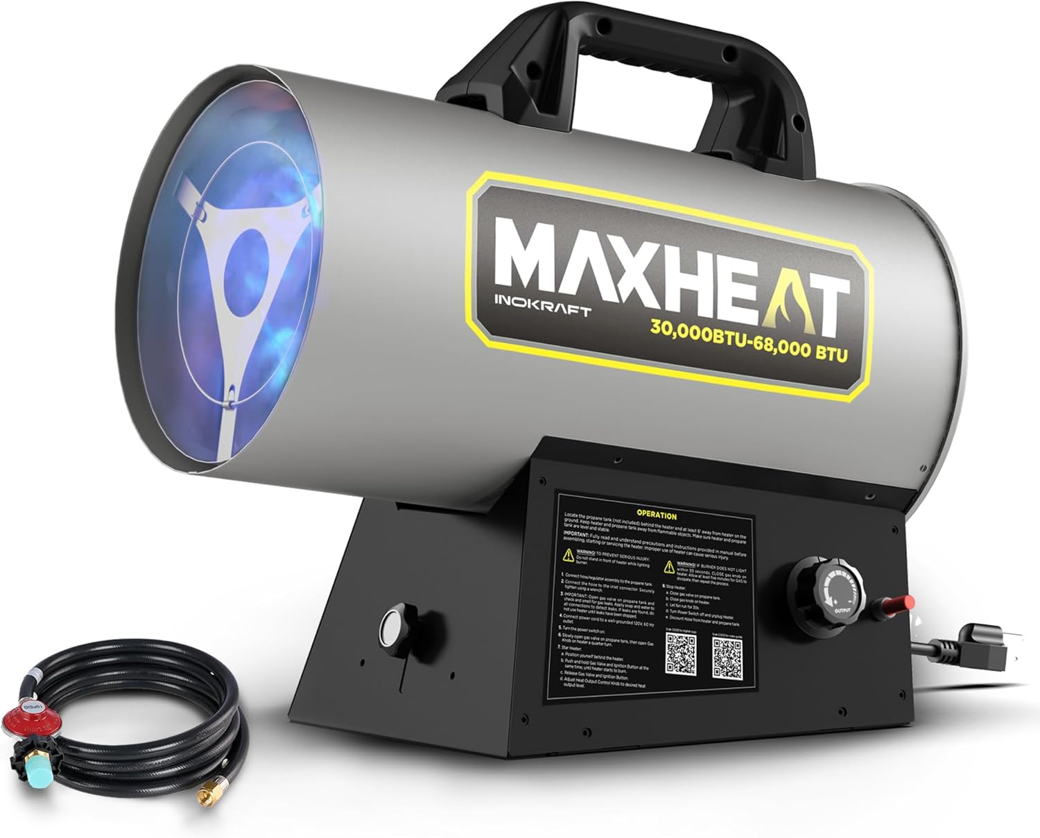 InoKraft Maxheat MH68 Propane Heater 68000 BTU Portable for Garage