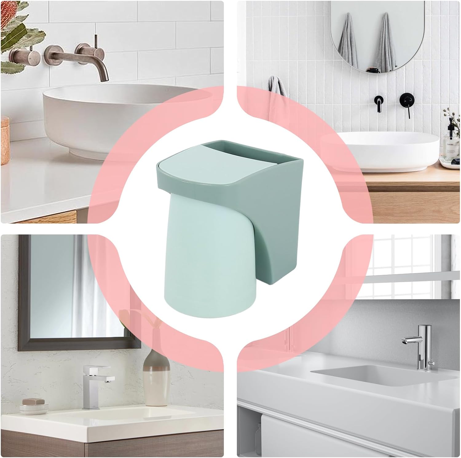 Sturdy Wall Mounted Toothbrush Holder with Magnetic Design