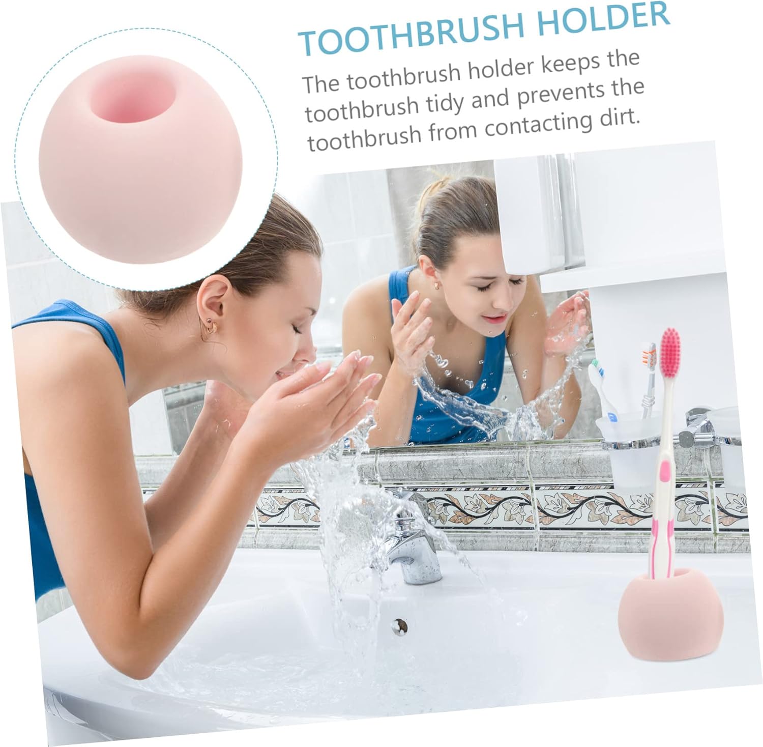 Luxshiny Diatomite Toothbrush Holder for Electric Toothbrush