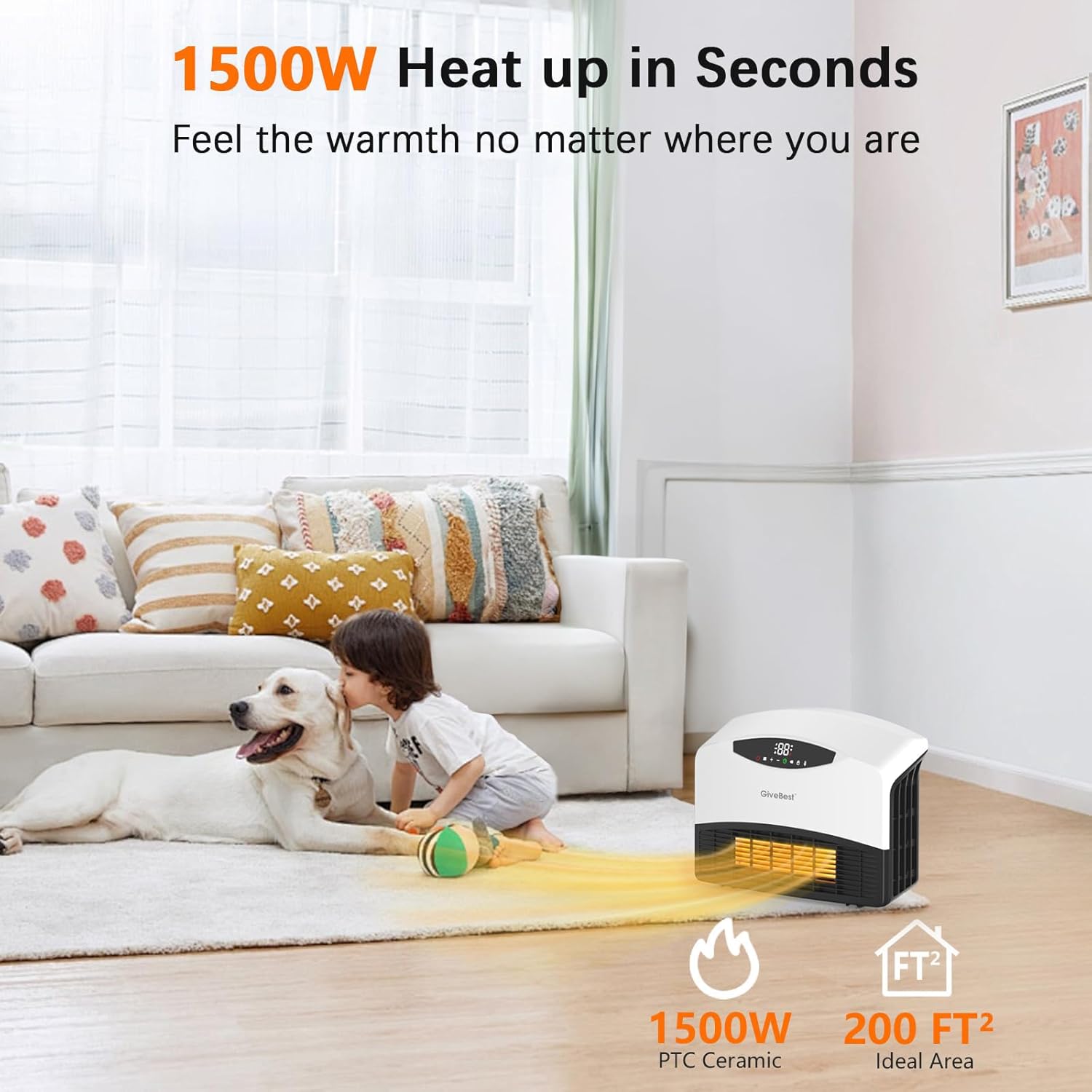 GiveBest Smart Wall Heater - 1500W with Alexa WiFi