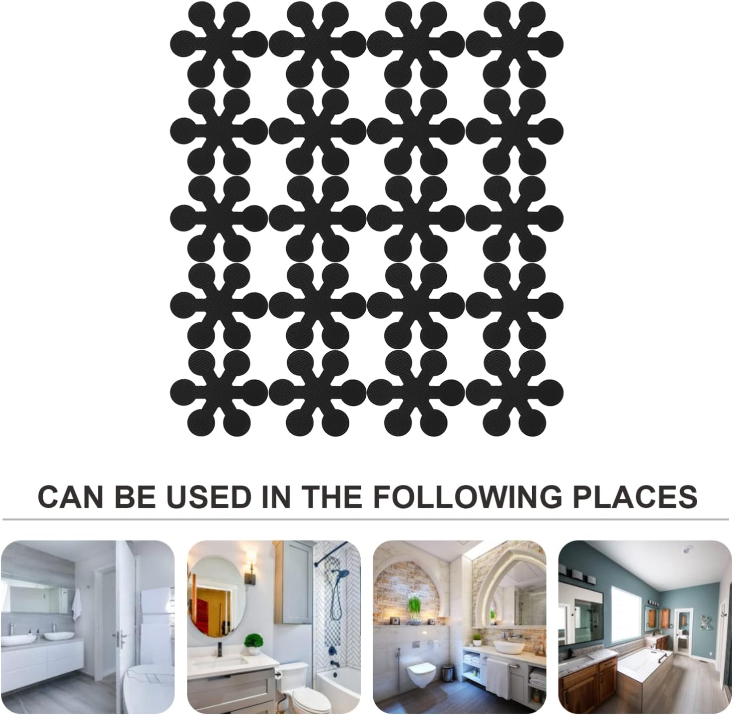 Non-Slip Bath Stickers 20pcs for Safety Decor