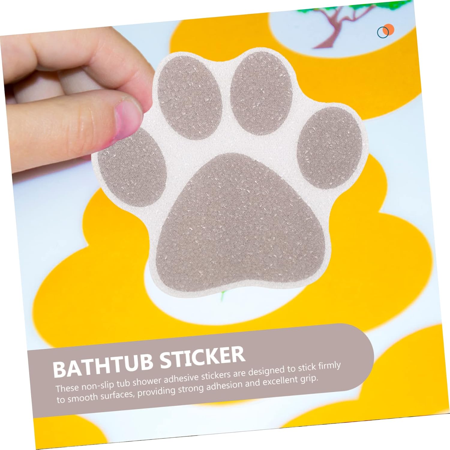 ABOOFAN 10Pcs Non-Slip Dog Paw Bathtub Stickers