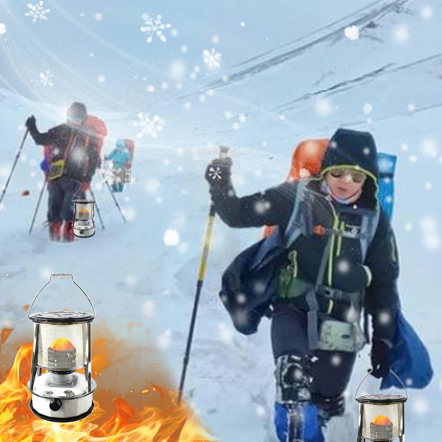 High-Efficiency Kerosene Heater with Fall Protection
