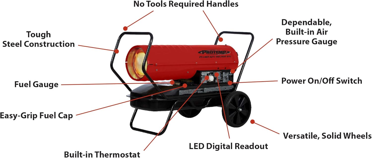 ProTemp 140000 BTU Kerosene Forced Air Heater