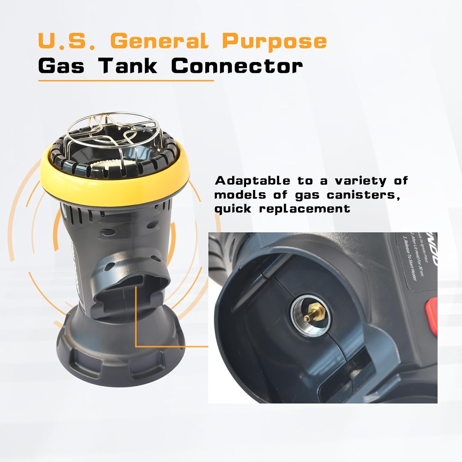 JNDO Portable Propane Heater 4000-BTU Camping Fishing Outdoor Indoor
