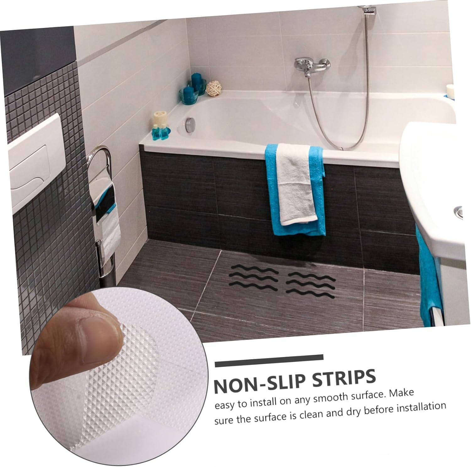 Zerodeko 24pcs Anti-Slip Stickers for Bathroom