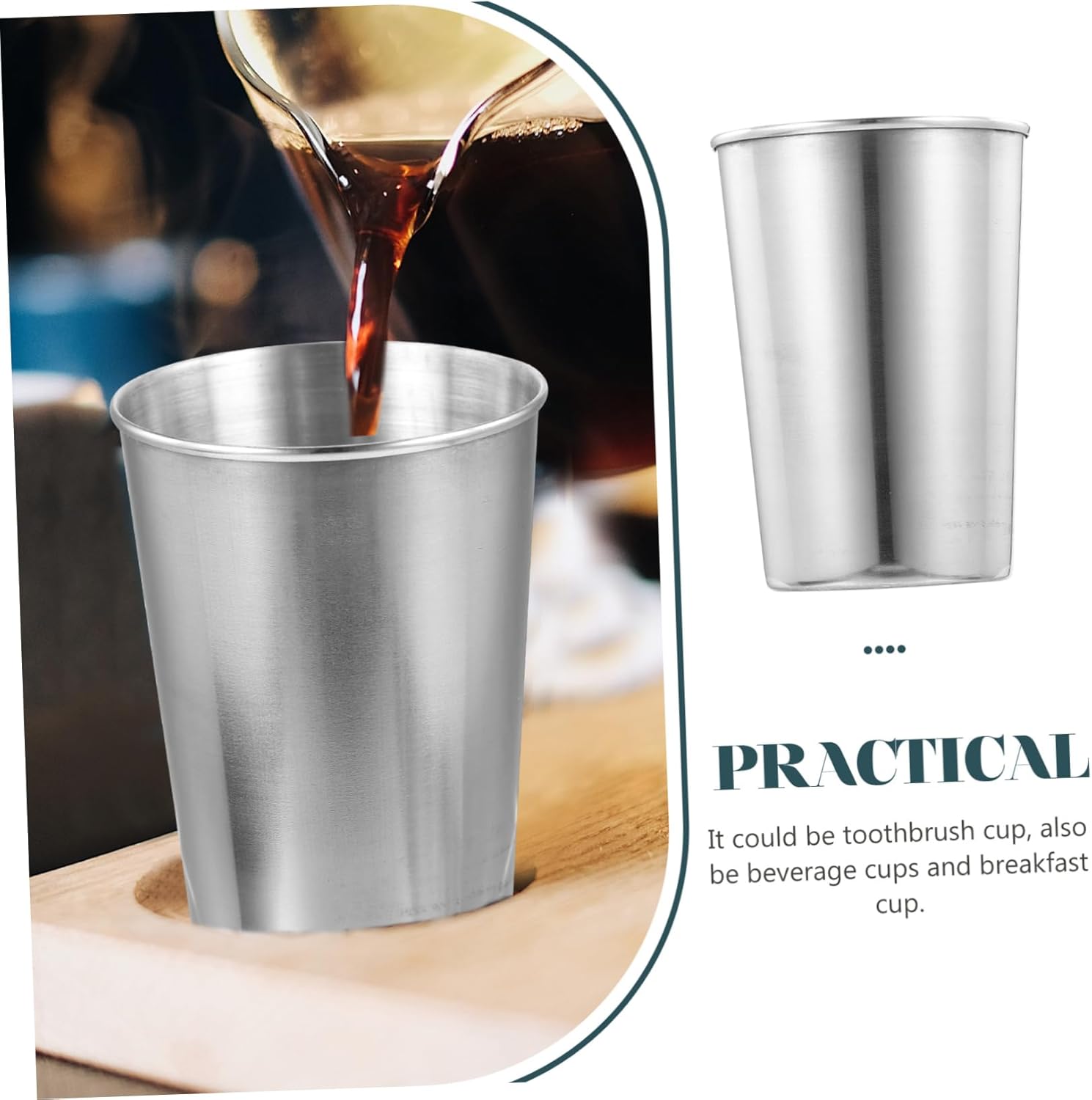 UTHCLO Stainless Steel Toothbrush Holder Cup