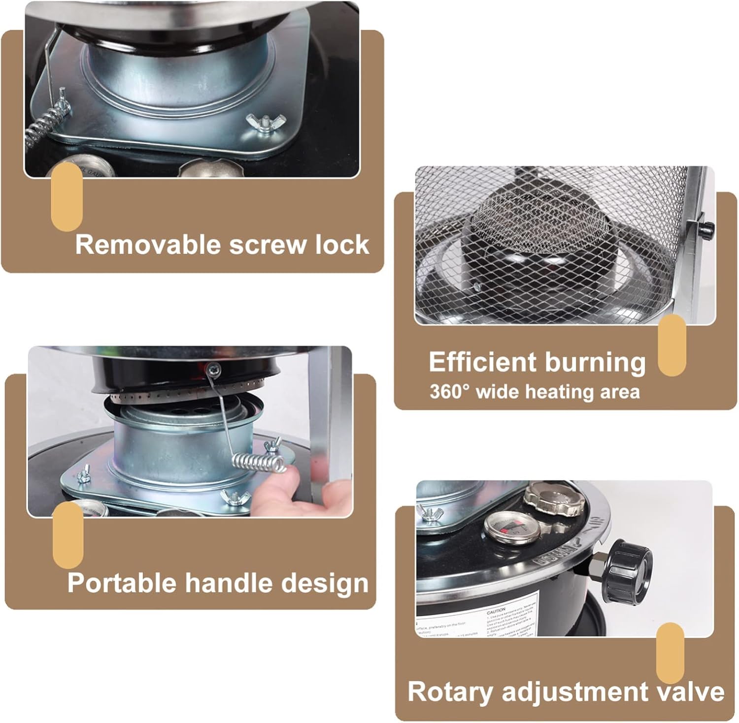 PBFHRV Kerosene Stove Heater - Portable Non Electric 16 Hour Burn Time