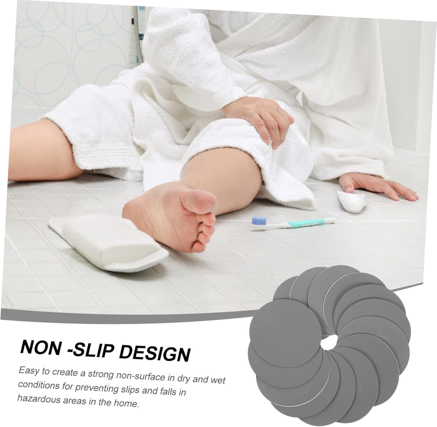LIFKOME 20 Sheets Non Slip Shower Decals for Bathtub and Floor