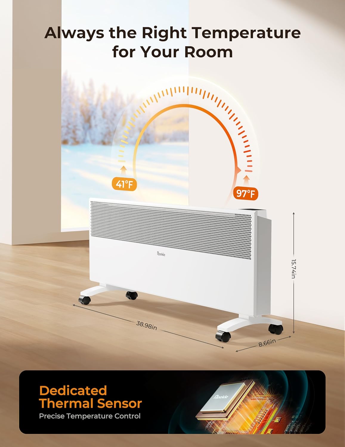 Reekie Smart Convection Panel Heater with Alexa