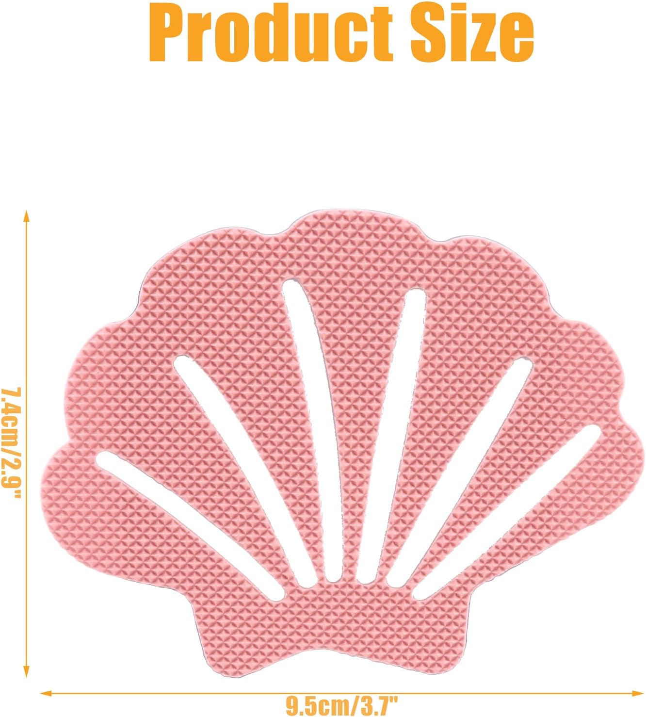 Coufce Bathtub Stickers Non-Slip Safety Treads Pink 12Pcs