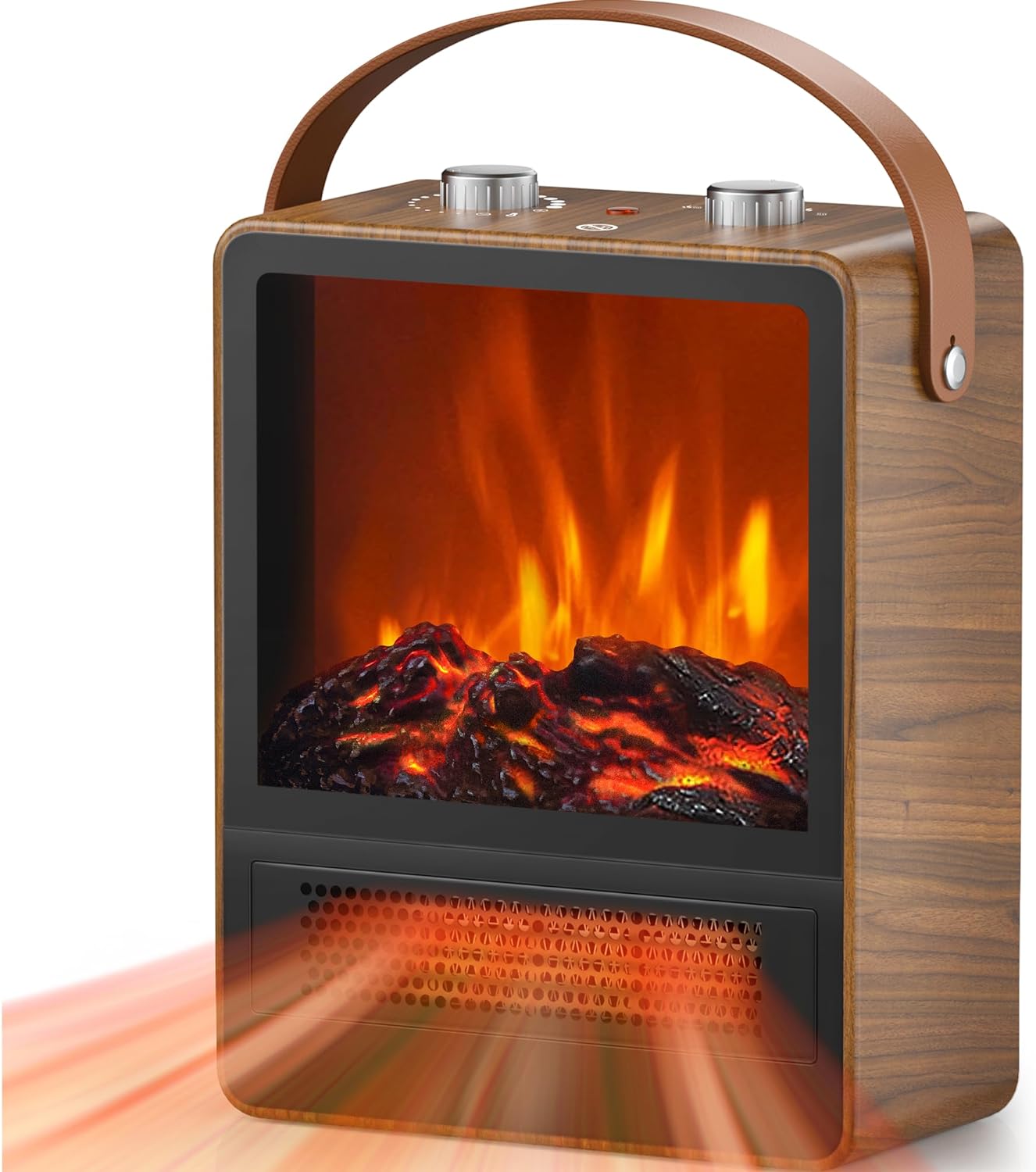 Alpaca Electric Fireplace Heater with 3D LED Flame 1500W750W