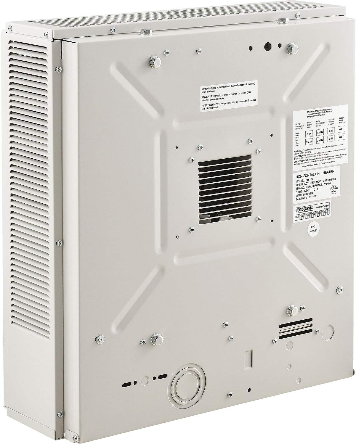 Global Industrial 480V 75KW Electric Space Heater