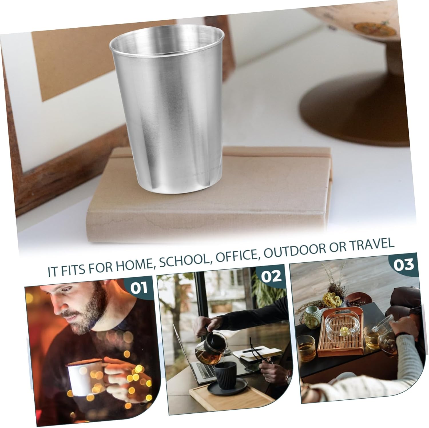 UTHCLO Stainless Steel Toothbrush Holder Cup