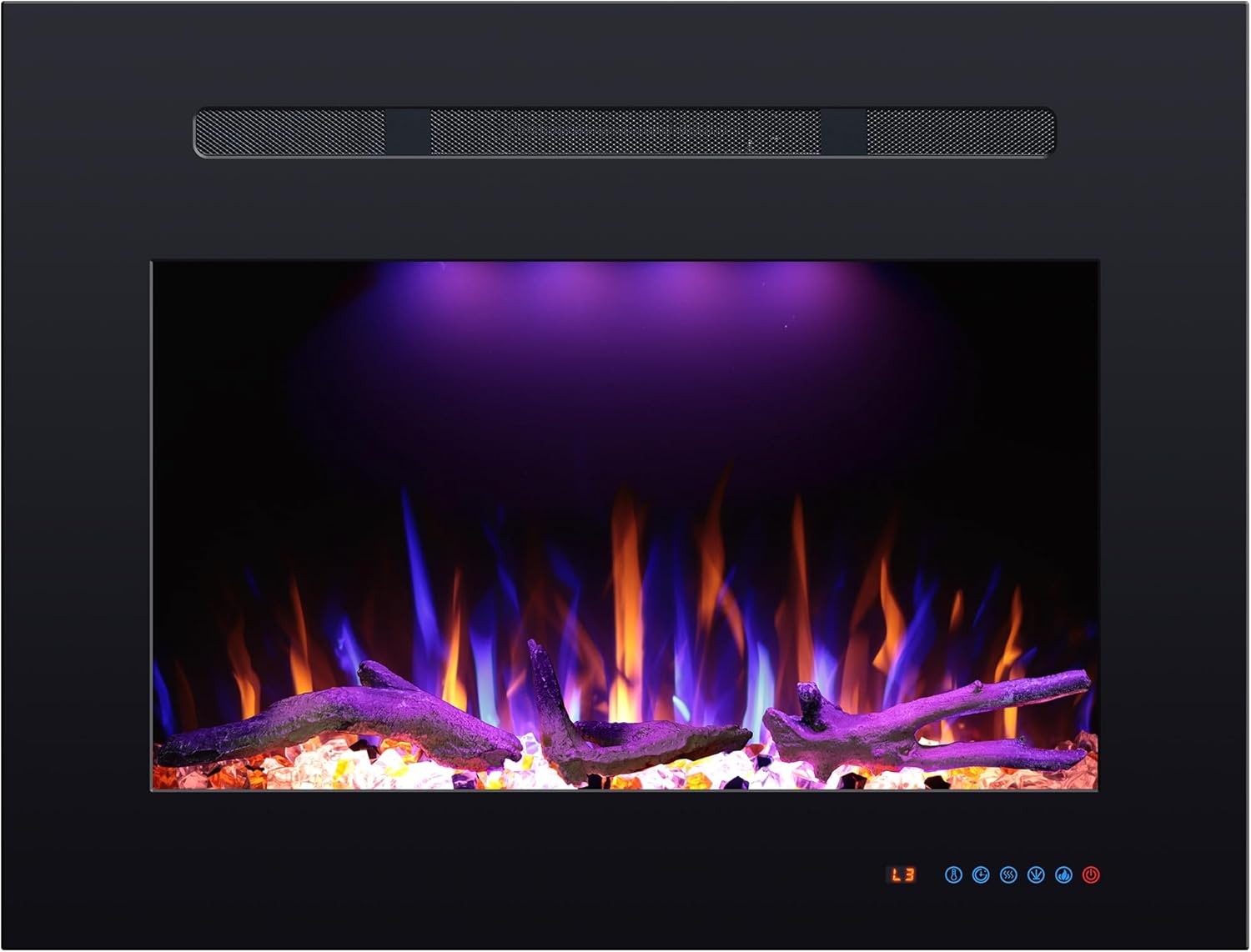 PRISMASTER 2959 Electric Fireplace Insert with Adjustable Flames 1
