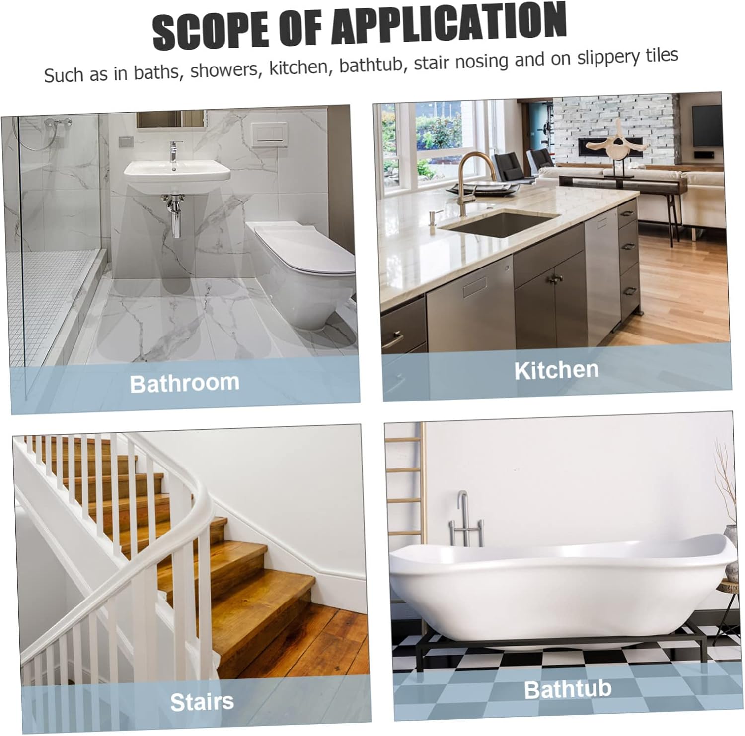 72pcs Anti-Slip Bathtub Decals for Home Safety