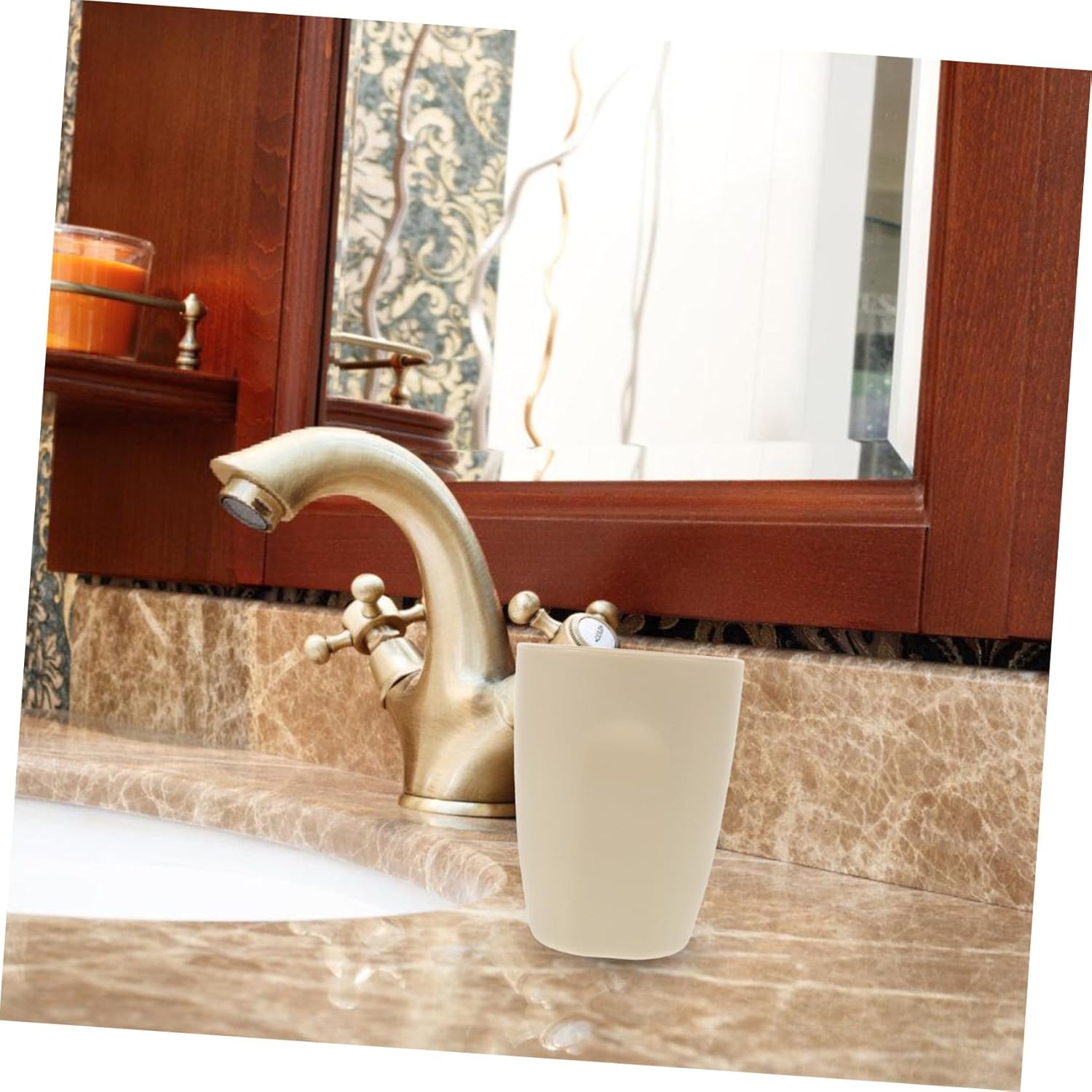 MERRYHAPY Round Toothbrush Holder Cup for Couples