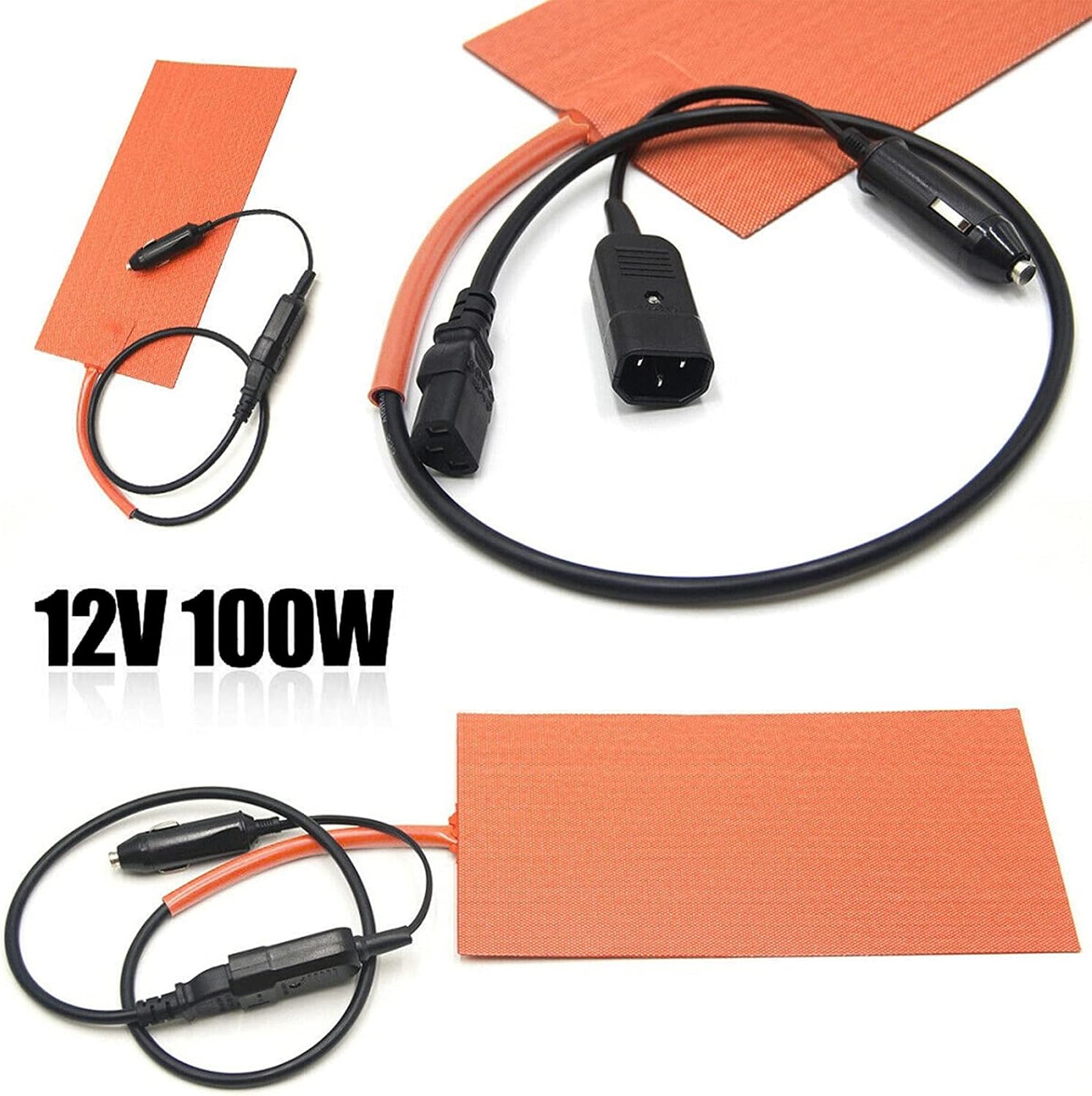 FASTROHY 12V 100W Silicone Heating Pad Quick Heater