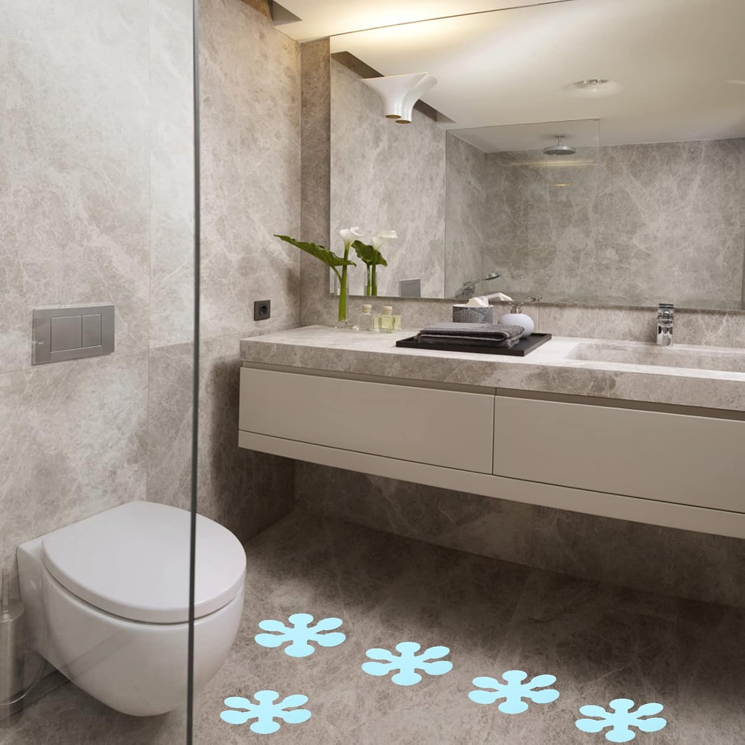 Alipis Non-Slip Bath Stickers 13pcs Set for Shower and Bathtub Safety