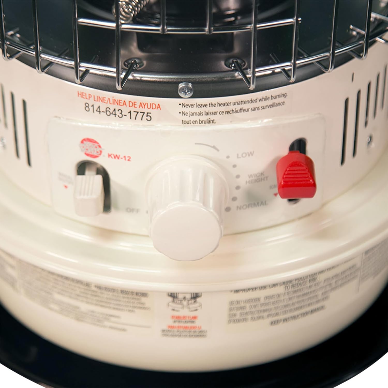 Kero World Kerosene Heater with Chimney Compact and Portable White