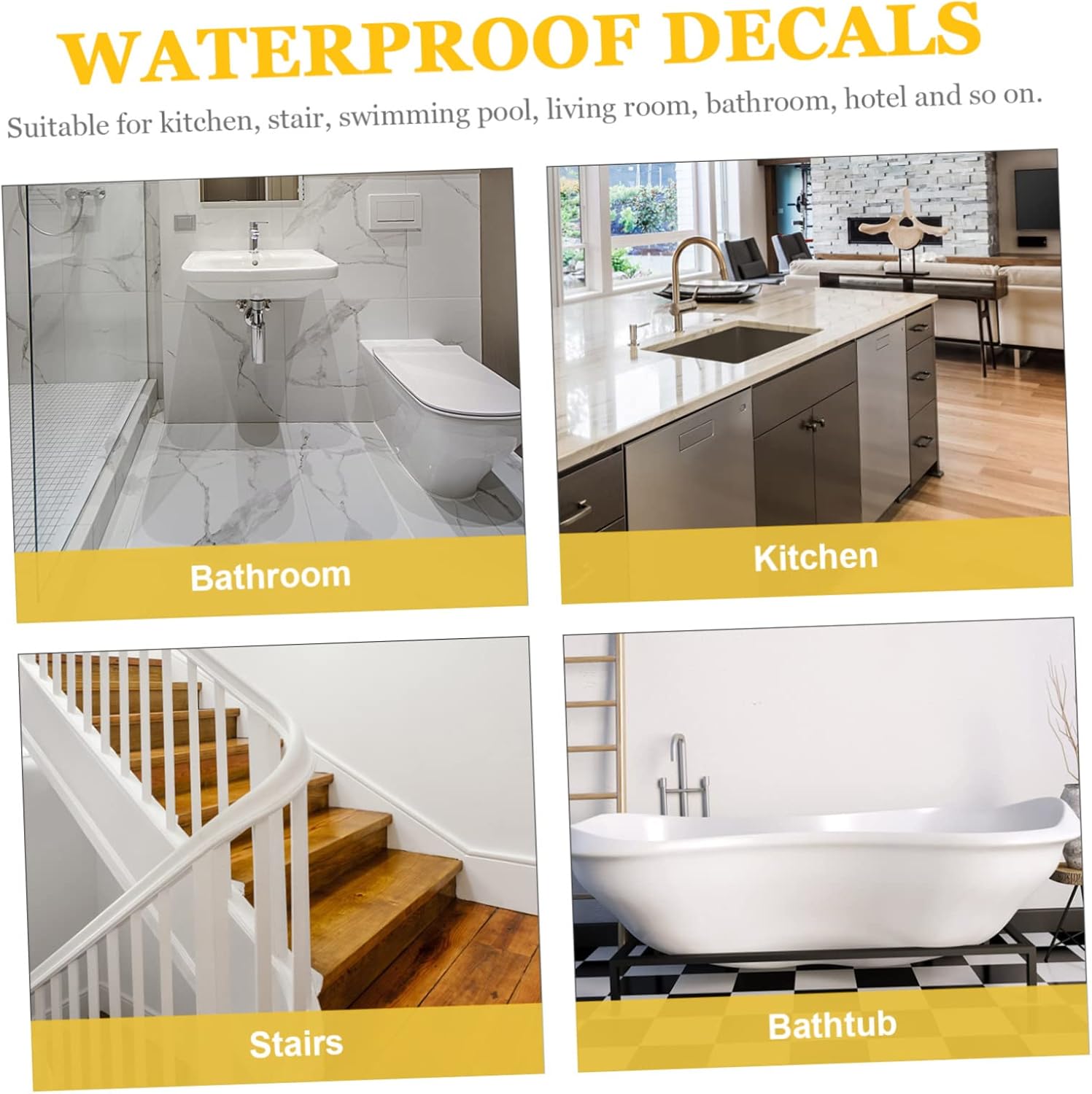 DECHOUS Bathtub Non-Slip Stickers with Fun Duck Pattern