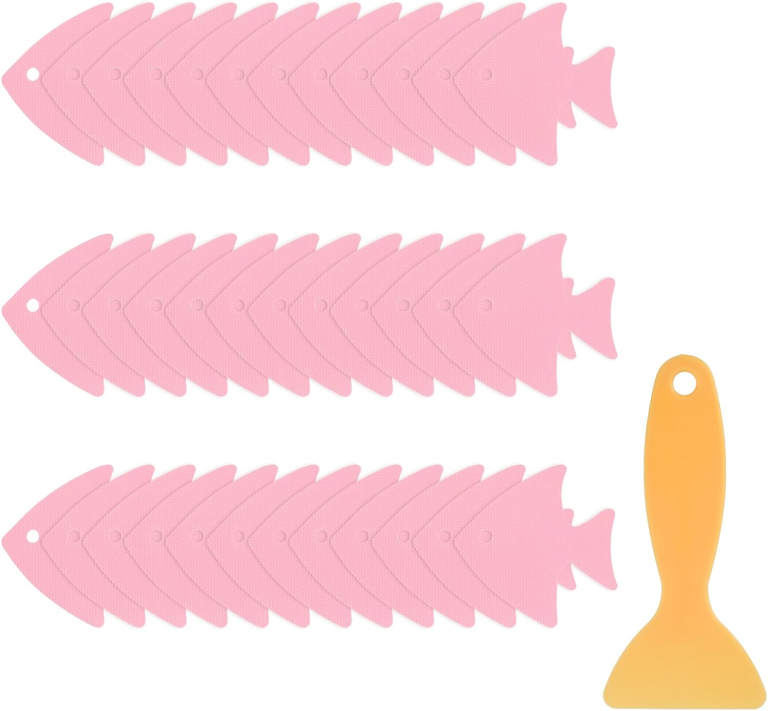HARFINGTON Fish Shape Non-Slip Bathtub Stickers Set 36pcs